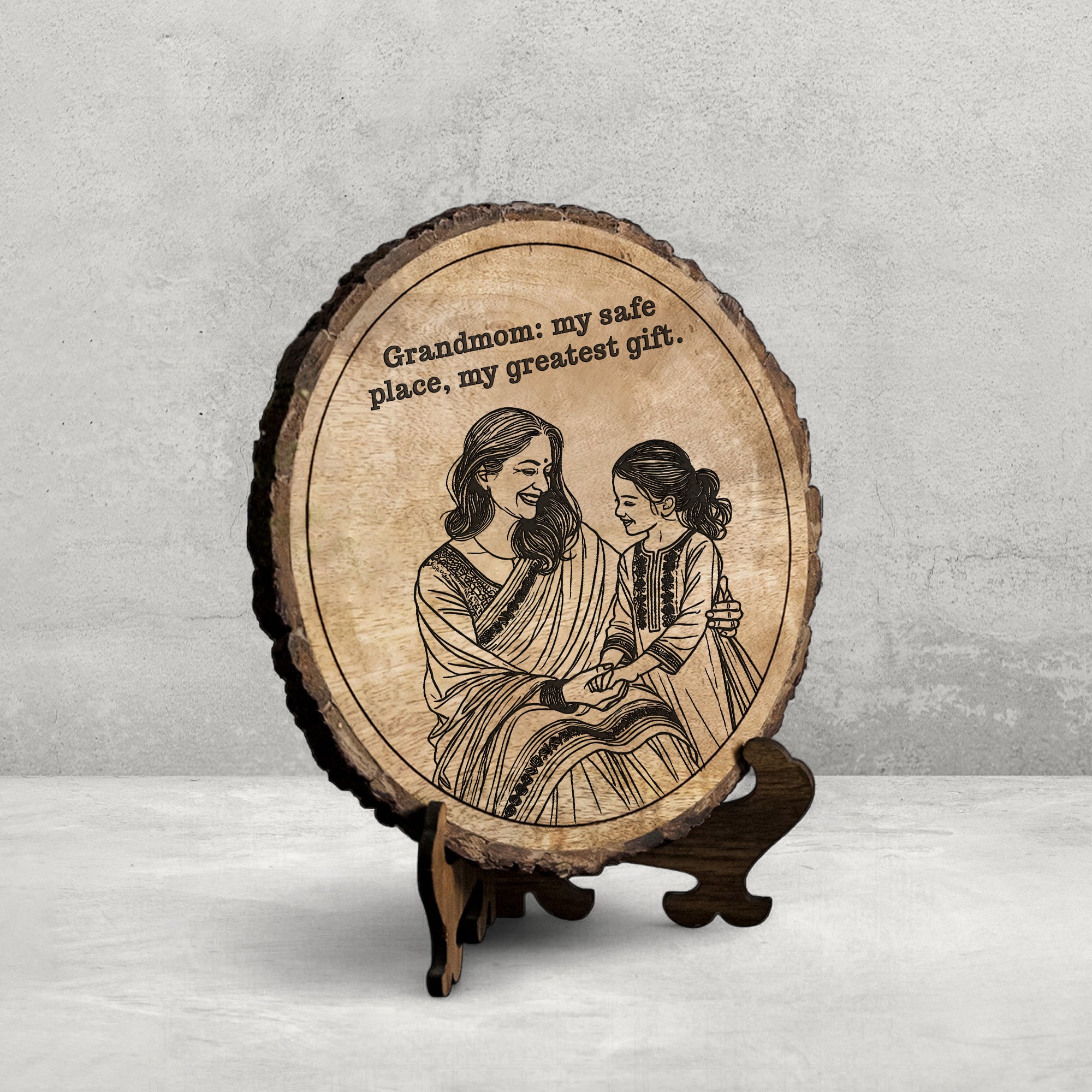 Handcrafted Mango Wood Personalized plaque-Mother's day Gift