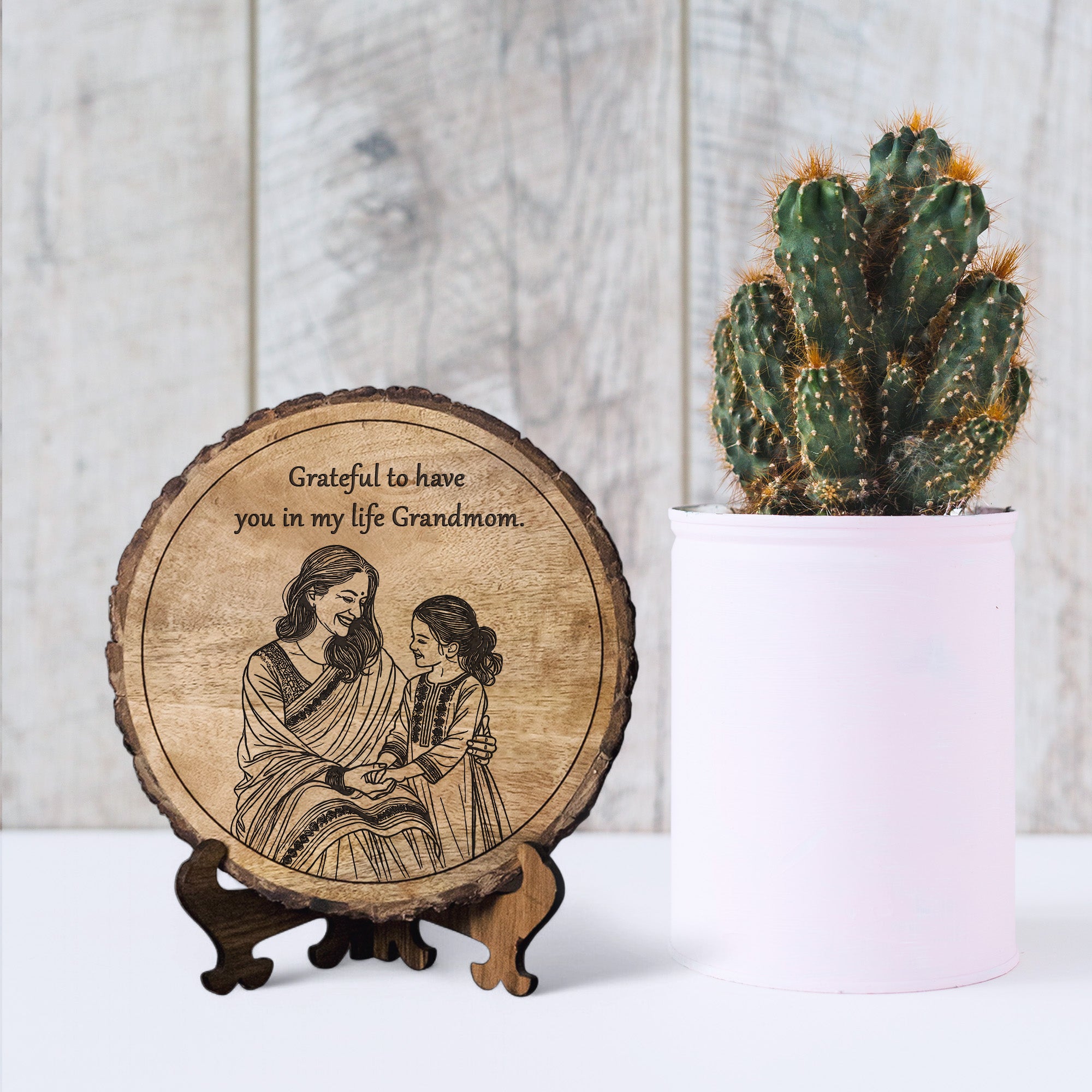 Handcrafted Mango Wood Personalized plaque-Mother's day Gift