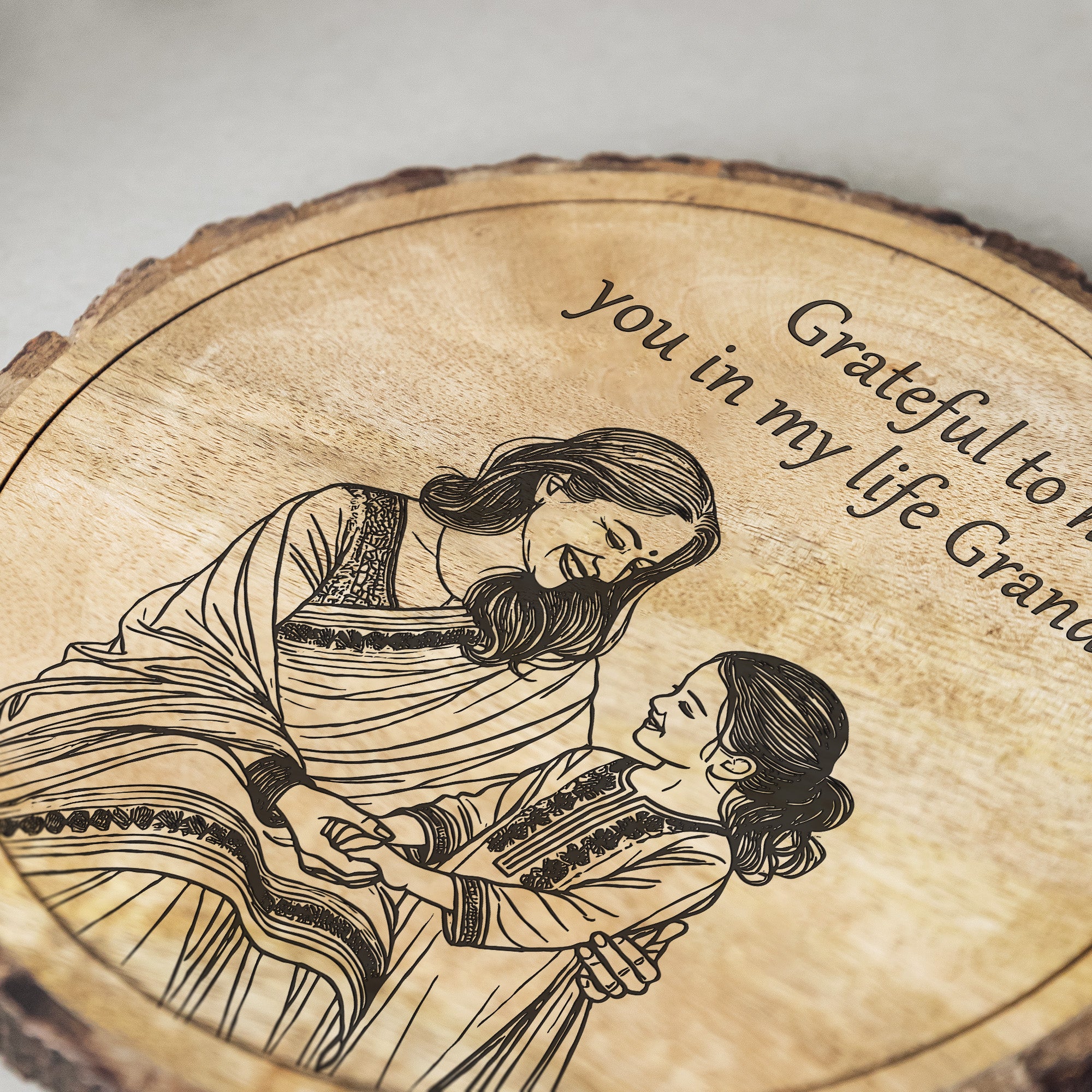 Handcrafted Mango Wood Personalized plaque-Mother's day Gift