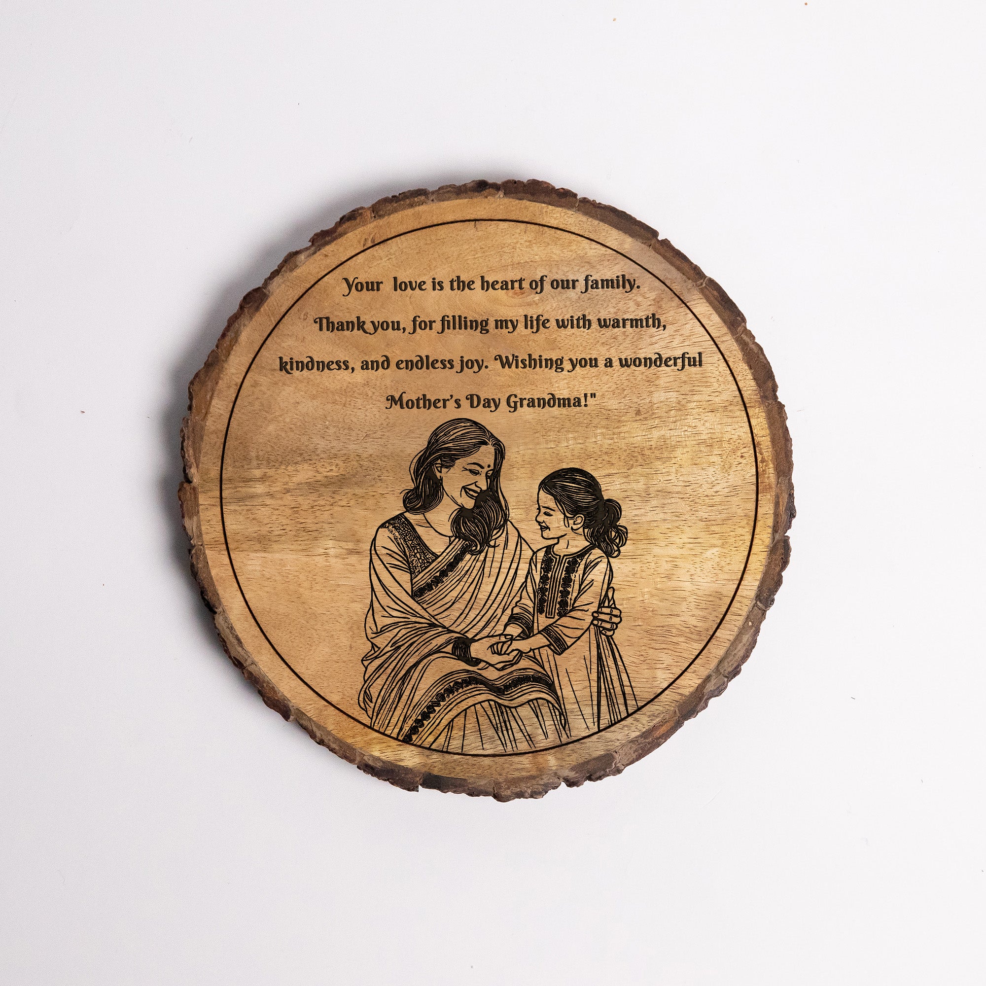 Handcrafted Mango Wood Personalized plaque-Mother's day Gift
