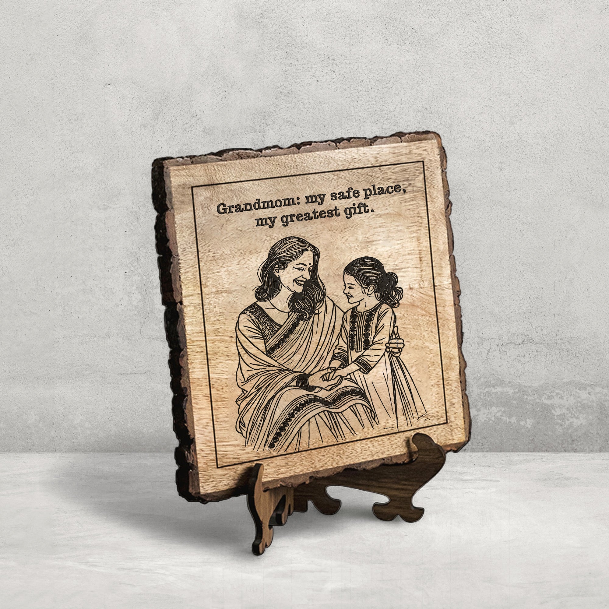 Handcrafted Mango Wood Personalized plaque-Mother's day Gift