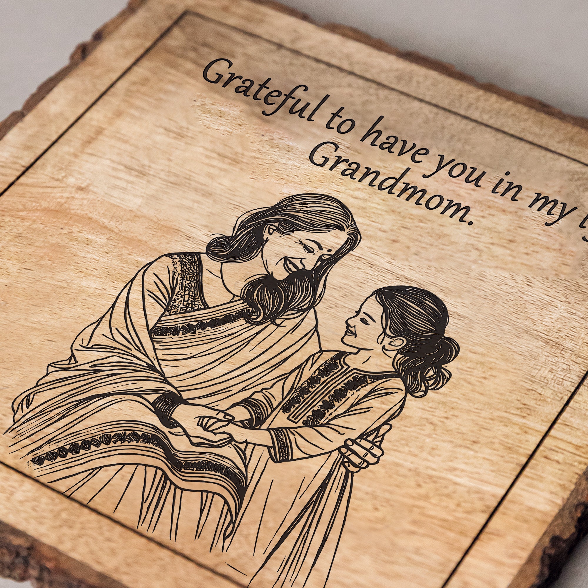 Handcrafted Mango Wood Personalized plaque-Mother's day Gift