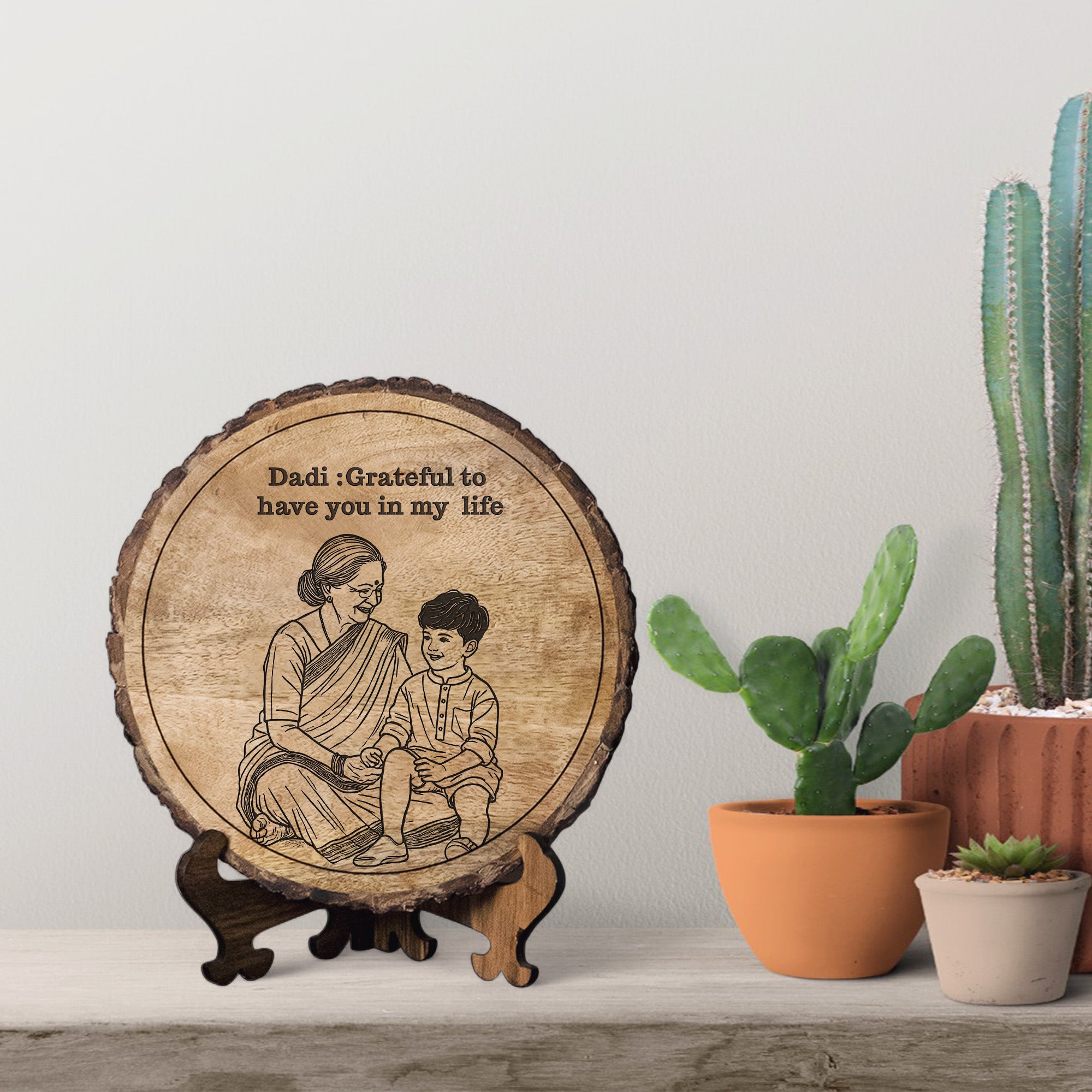 Handcrafted Mango Wood Personalized plaque-Mother's day Gift