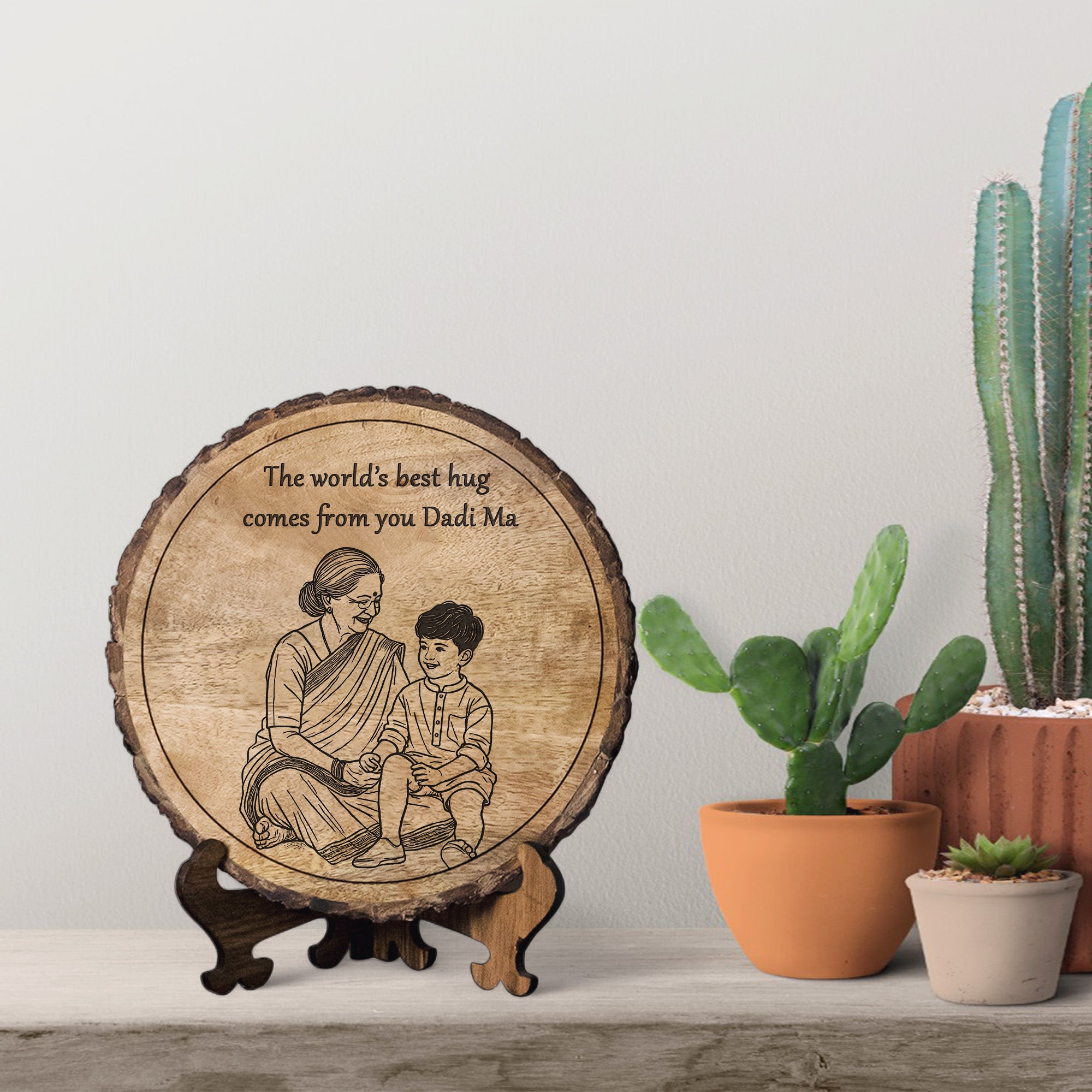 Handcrafted Mango Wood Personalized plaque-Mother's day Gift