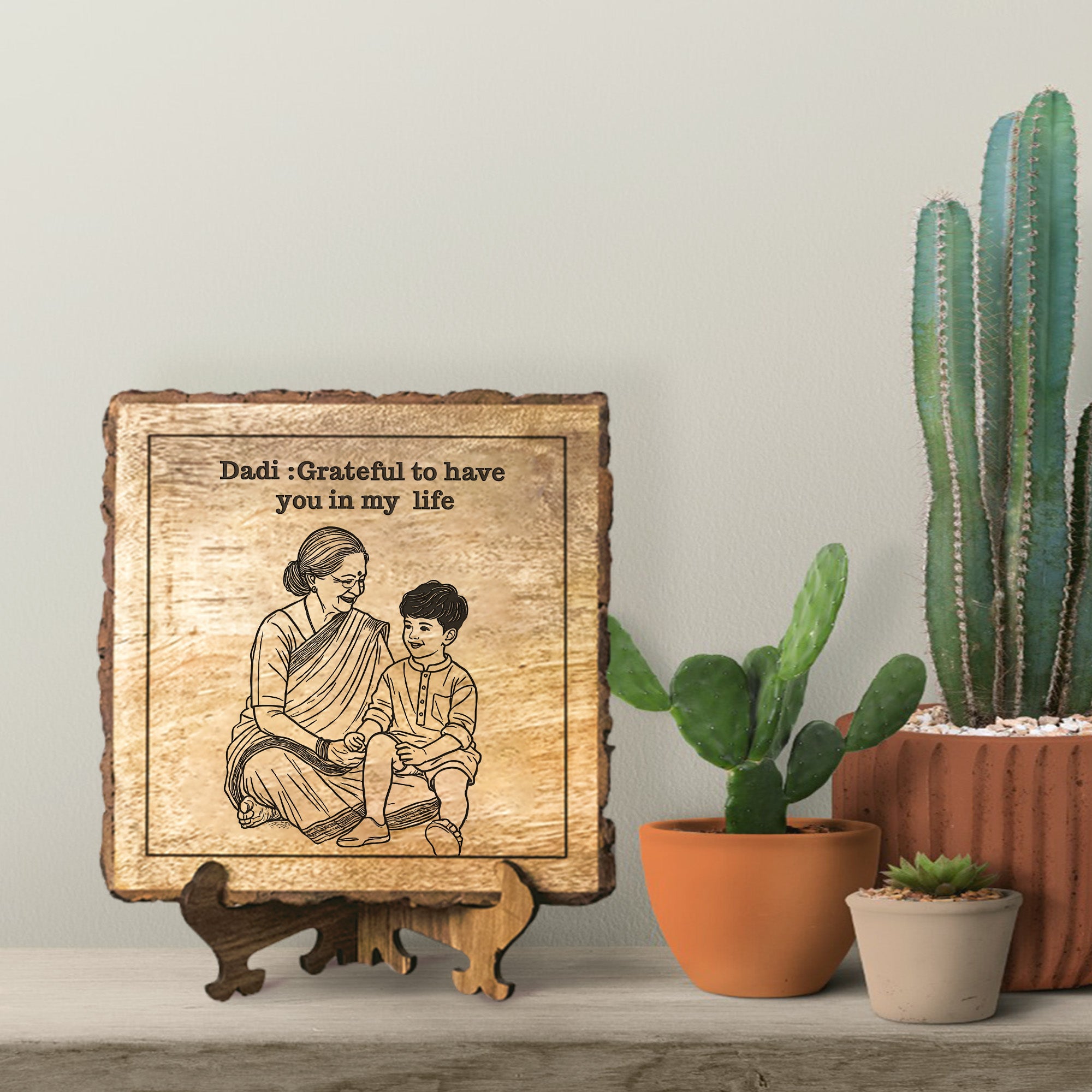Handcrafted Mango Wood Personalized plaque-Mother's day Gift
