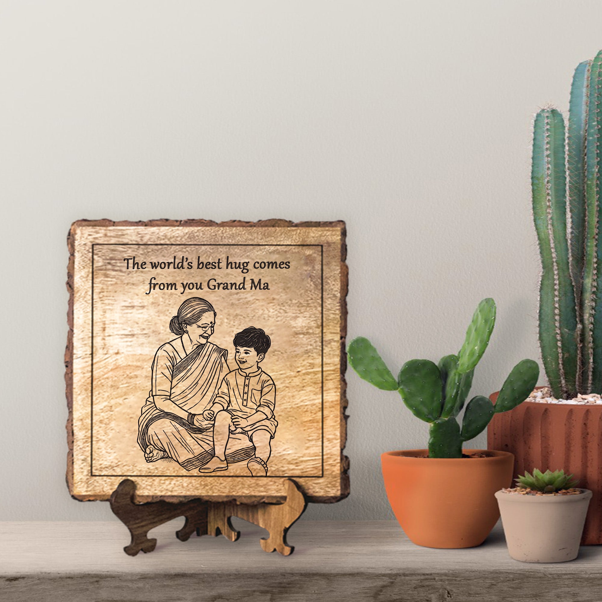 Handcrafted Mango Wood Personalized plaque-Mother's day Gift