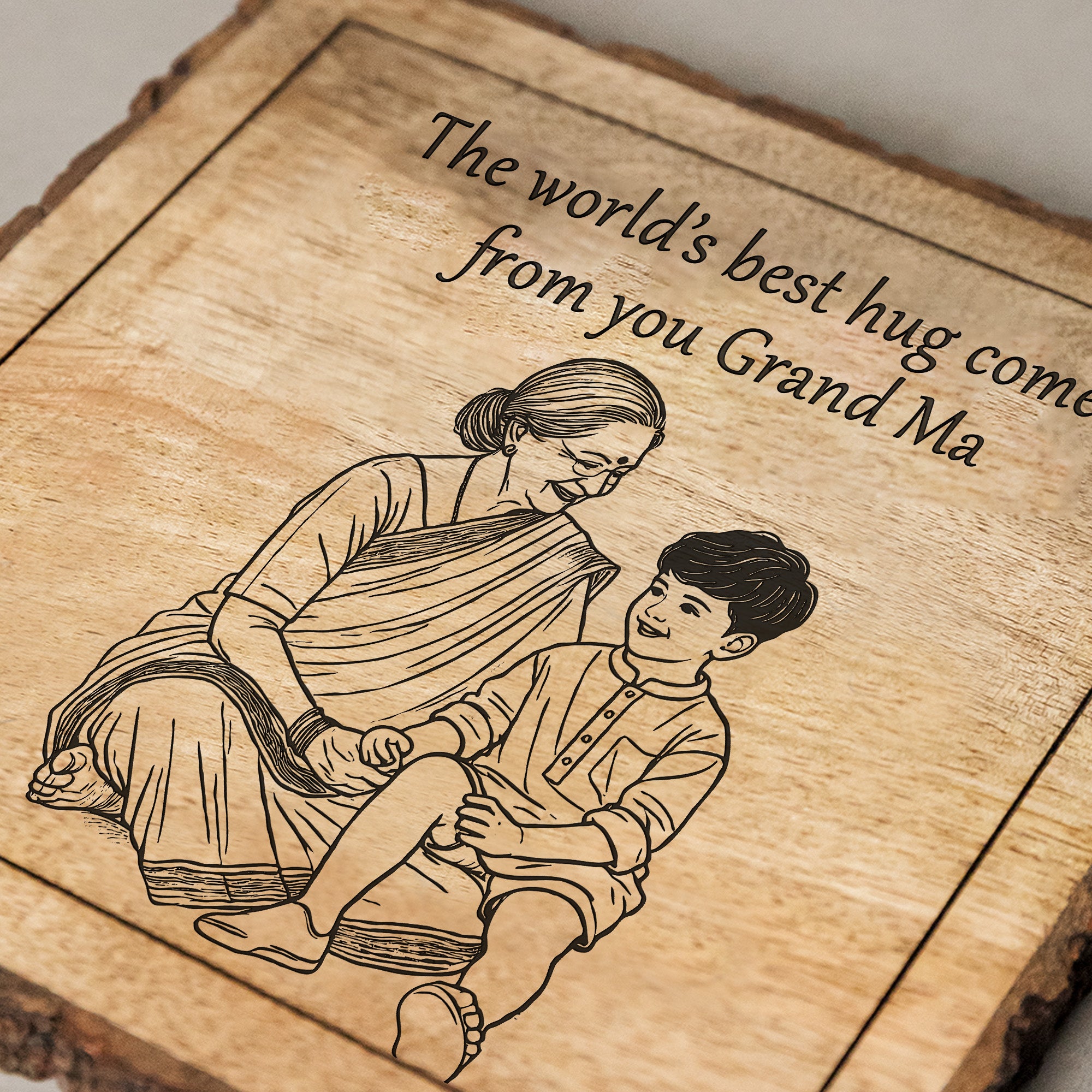 Handcrafted Mango Wood Personalized plaque-Mother's day Gift
