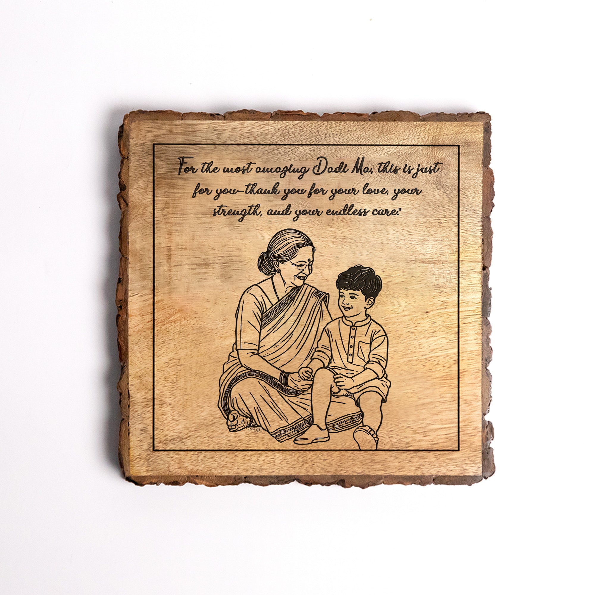 Handcrafted Mango Wood Personalized plaque-Mother's day Gift