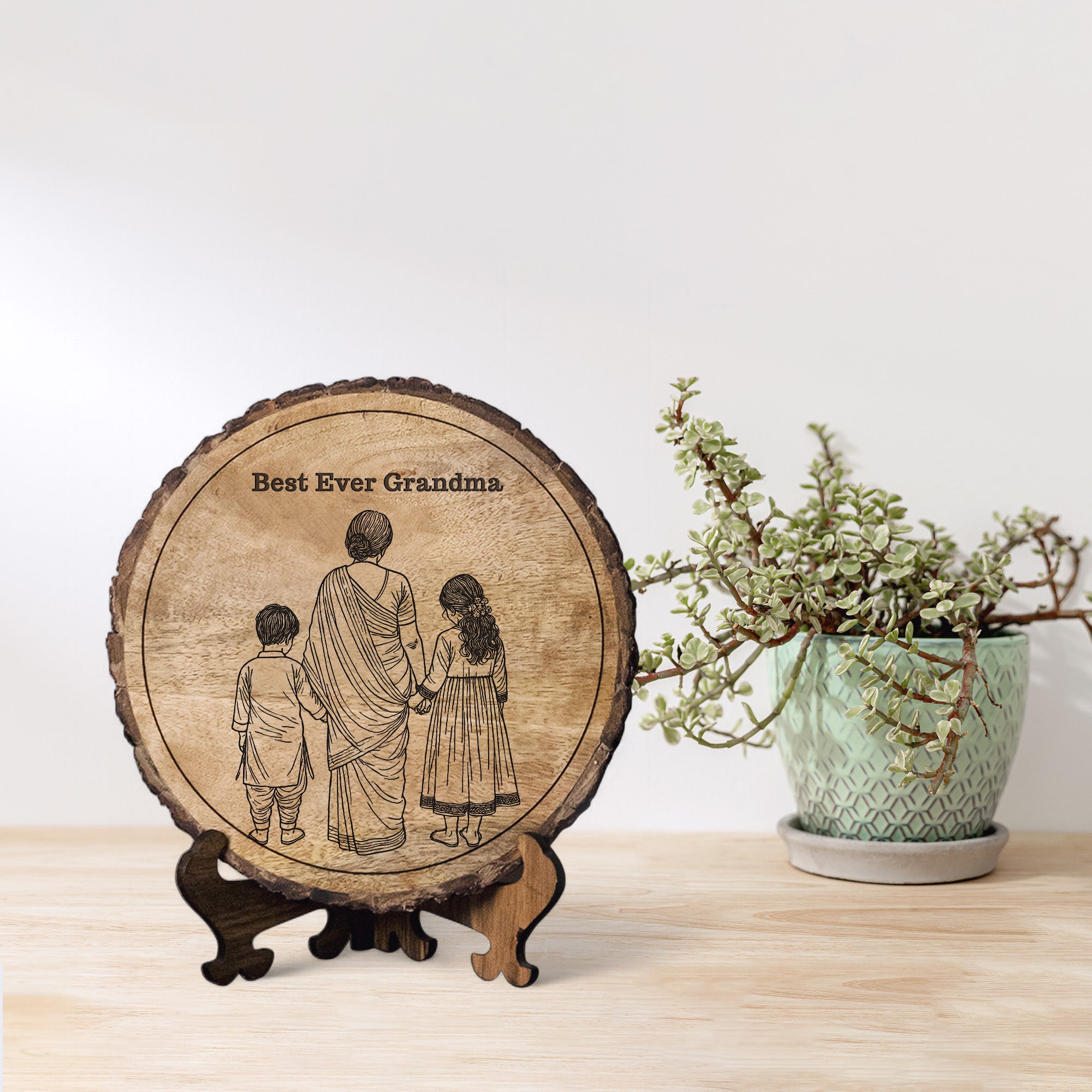 Handcrafted Mango Wood Personalized plaque-Mother's day Gift