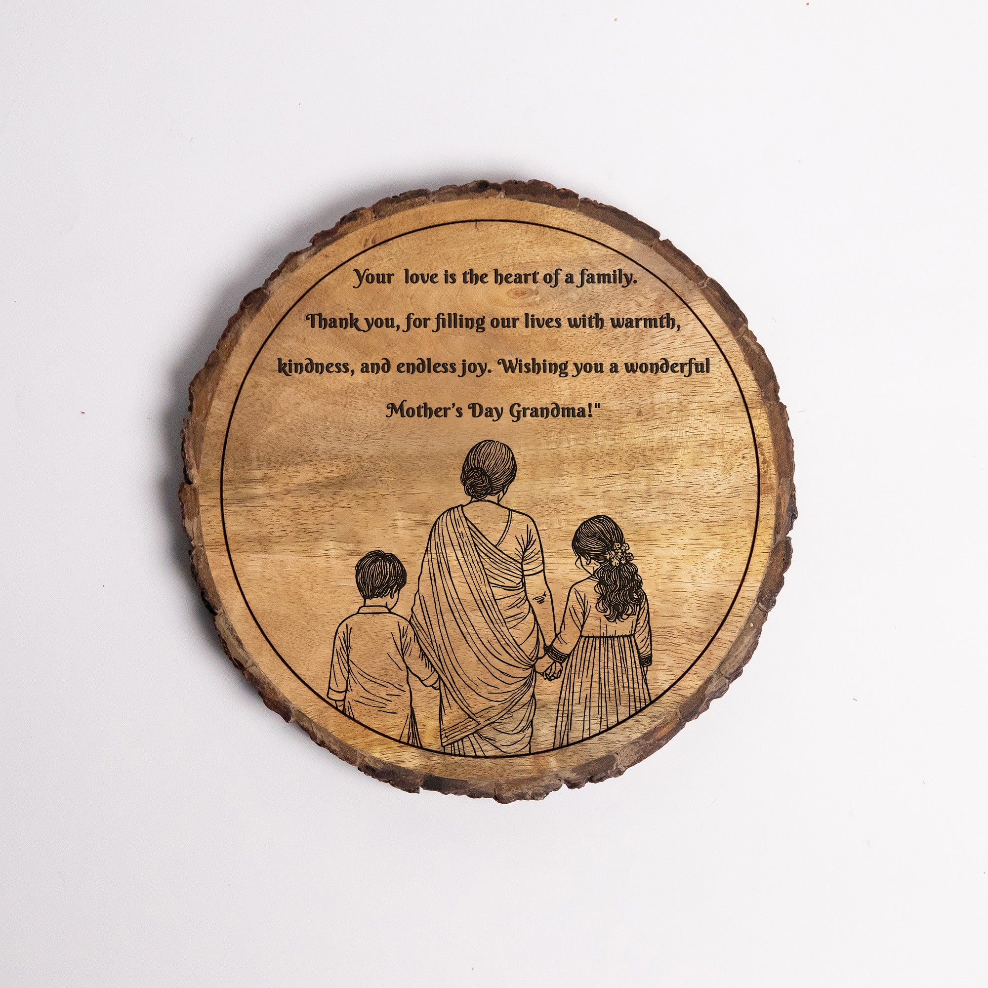 Handcrafted Mango Wood Personalized plaque-Mother's day Gift