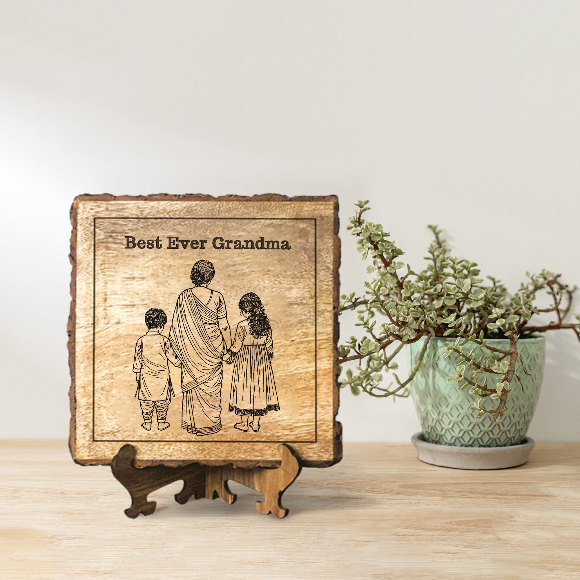 Handcrafted Mango Wood Personalized plaque-Mother's day Gift