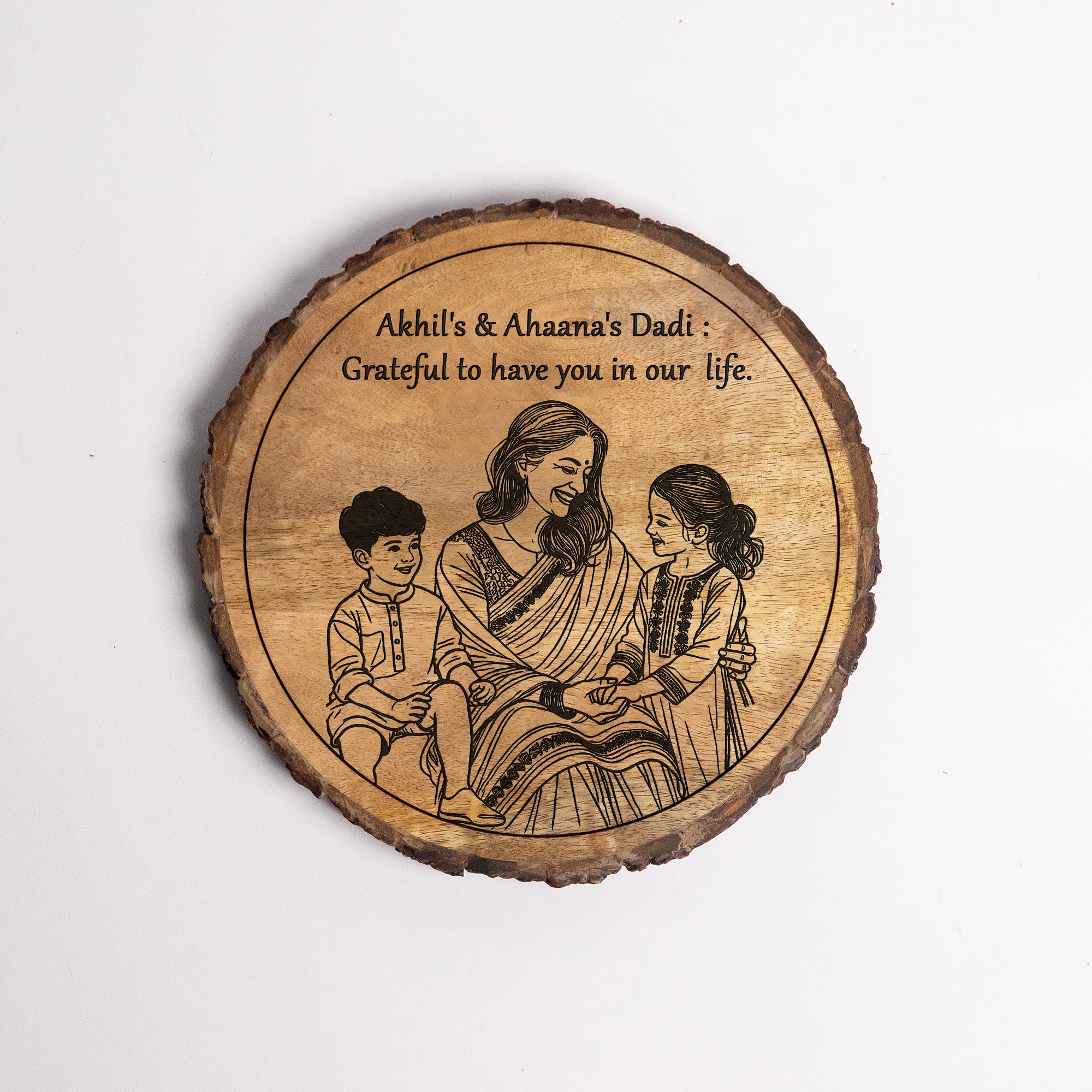 Handcrafted Mango Wood Personalized plaque-Mother's day Gift