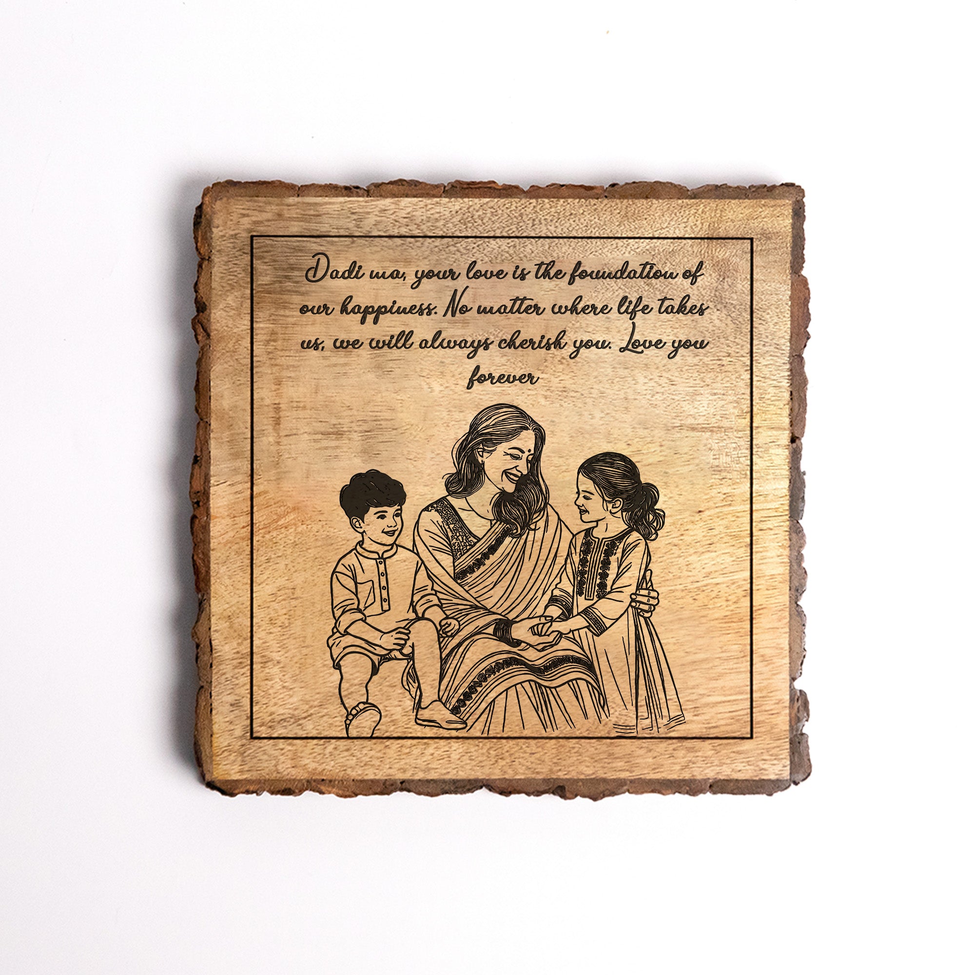 Handcrafted Mango Wood Personalized plaque-Mother's day Gift