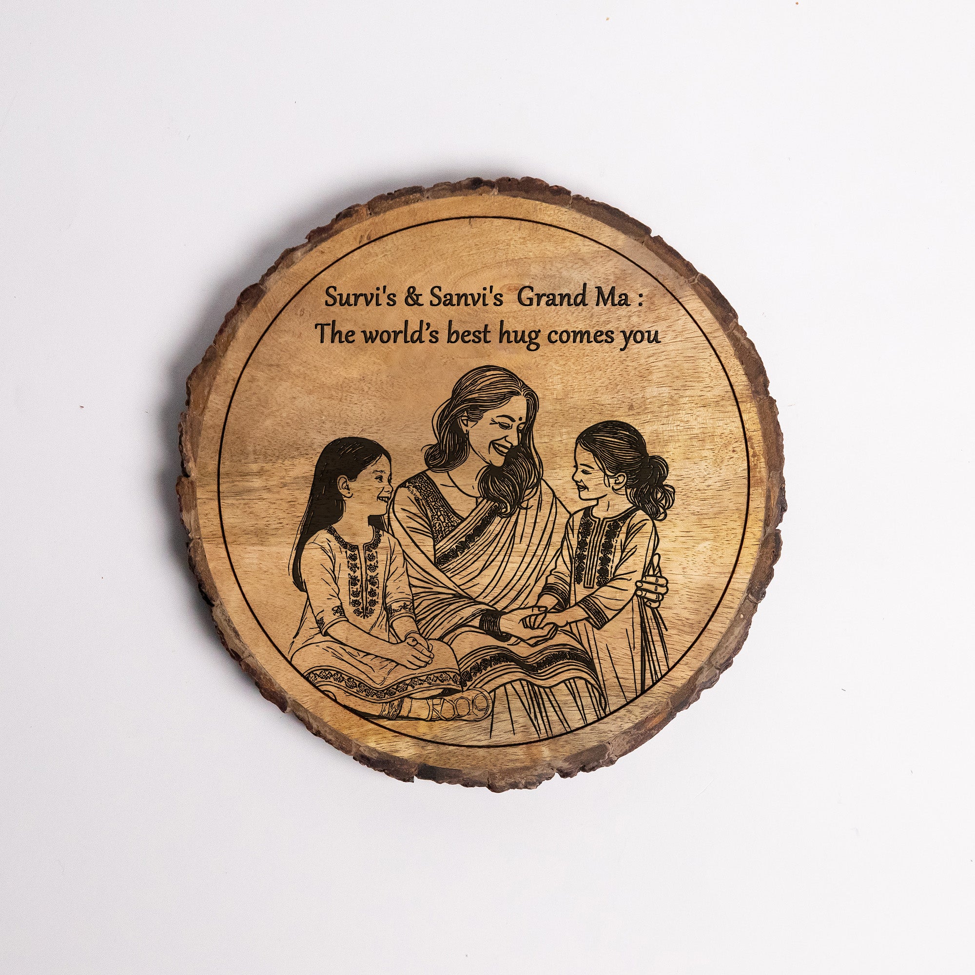 Handcrafted Mango Wood Personalized plaque-Mother's day Gift