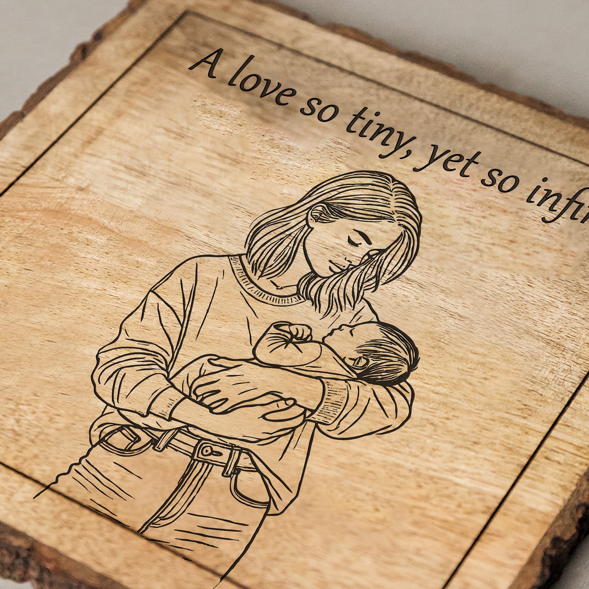Handcrafted Mango Wood Personalized plaque-Mother's day Gift