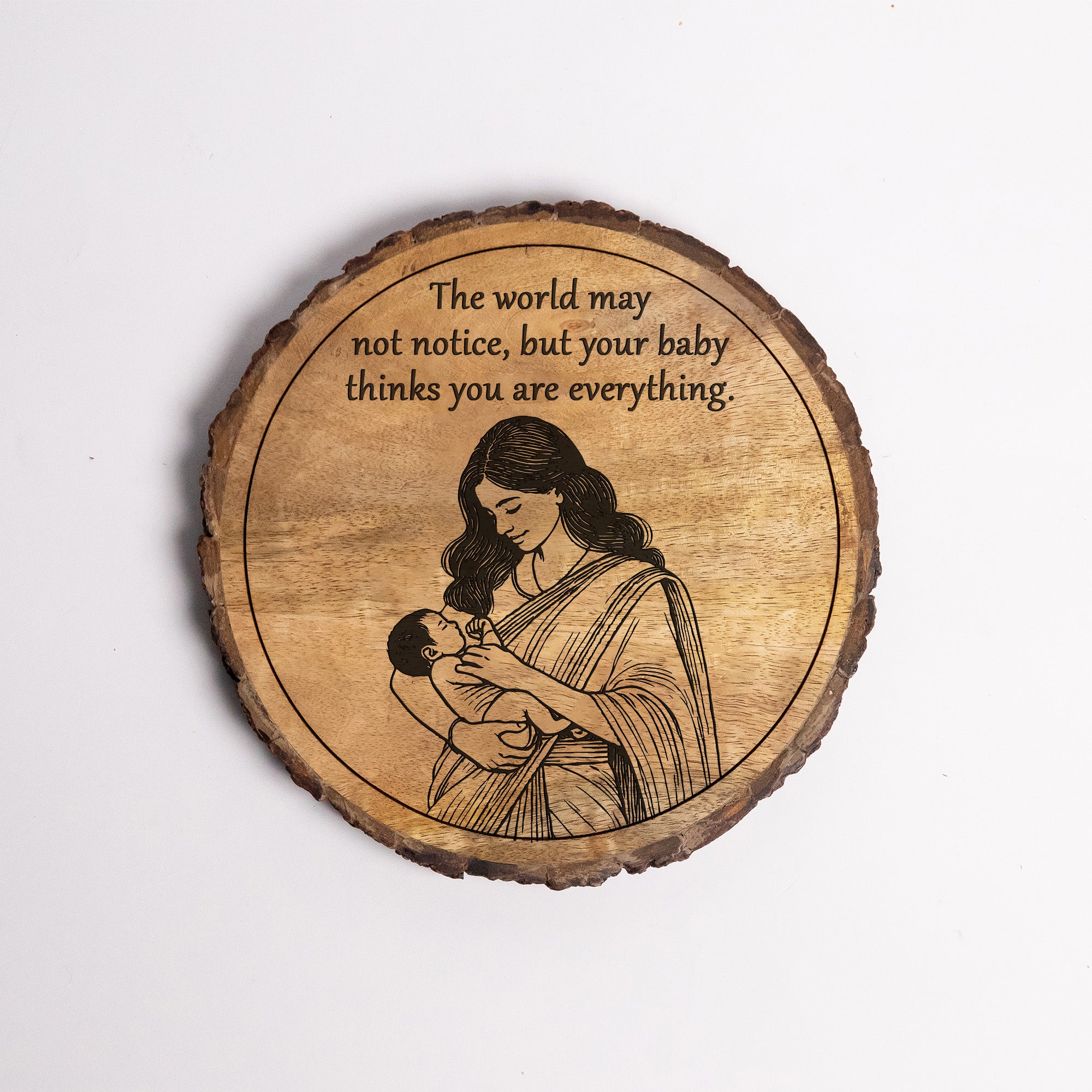Handcrafted Mango Wood Personalized plaque-Mother's day Gift