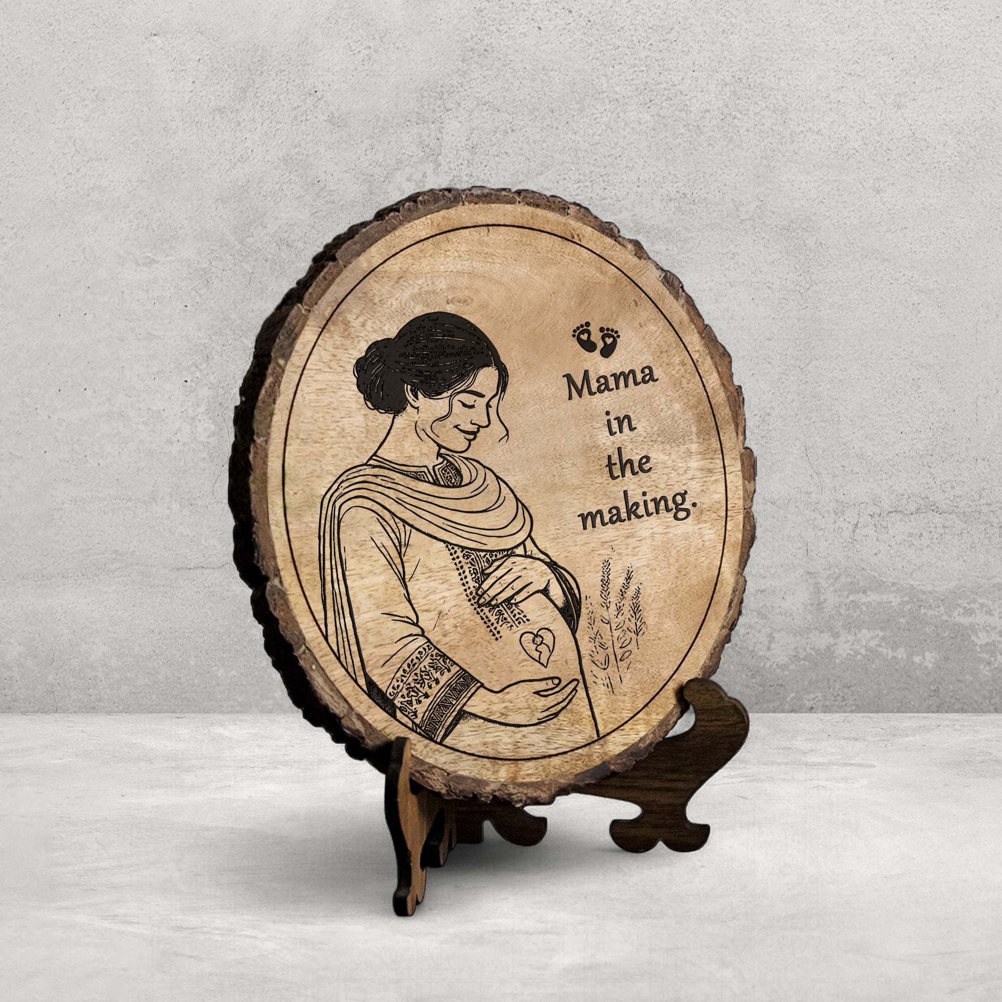 Handcrafted Mango Wood Personalized plaque-Mother's day Gift