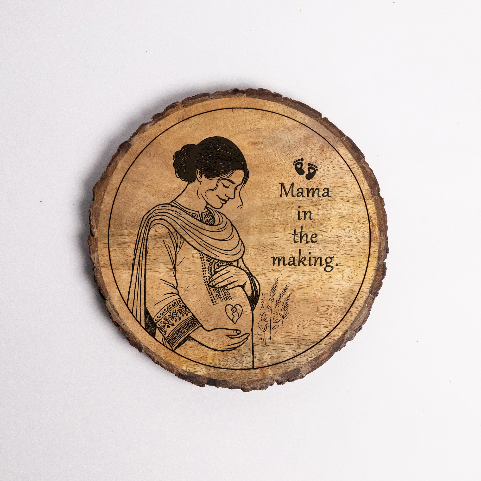 Handcrafted Mango Wood Personalized plaque-Mother's day Gift