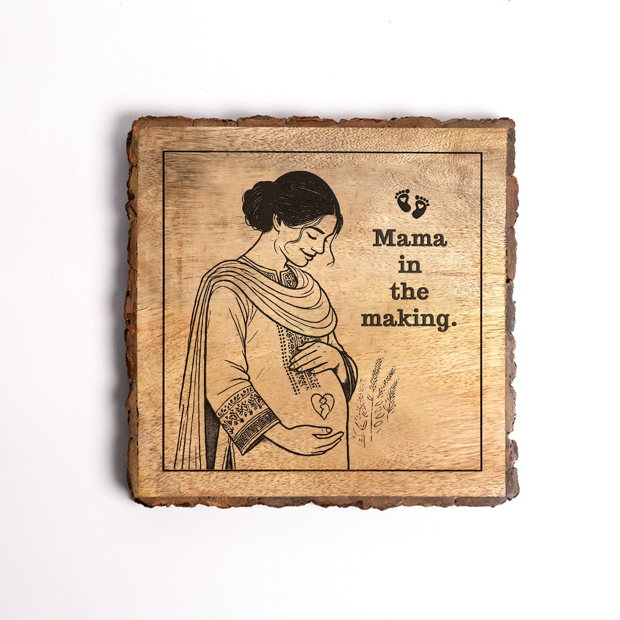 Handcrafted Mango Wood Personalized plaque-Mother's day Gift