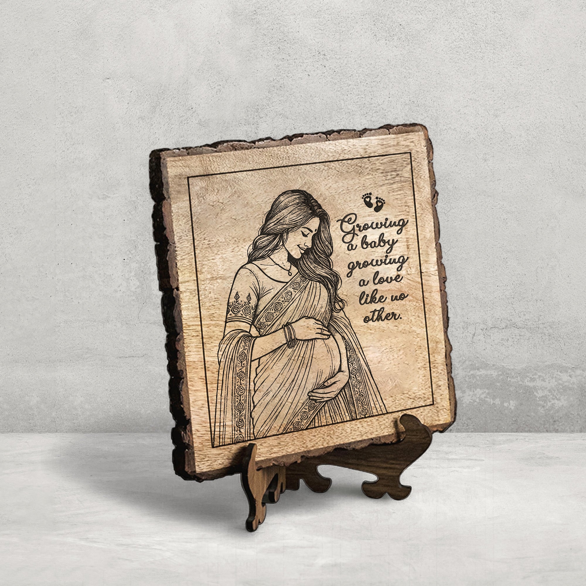 Handcrafted Mango Wood Personalized plaque-Mother's day Gift