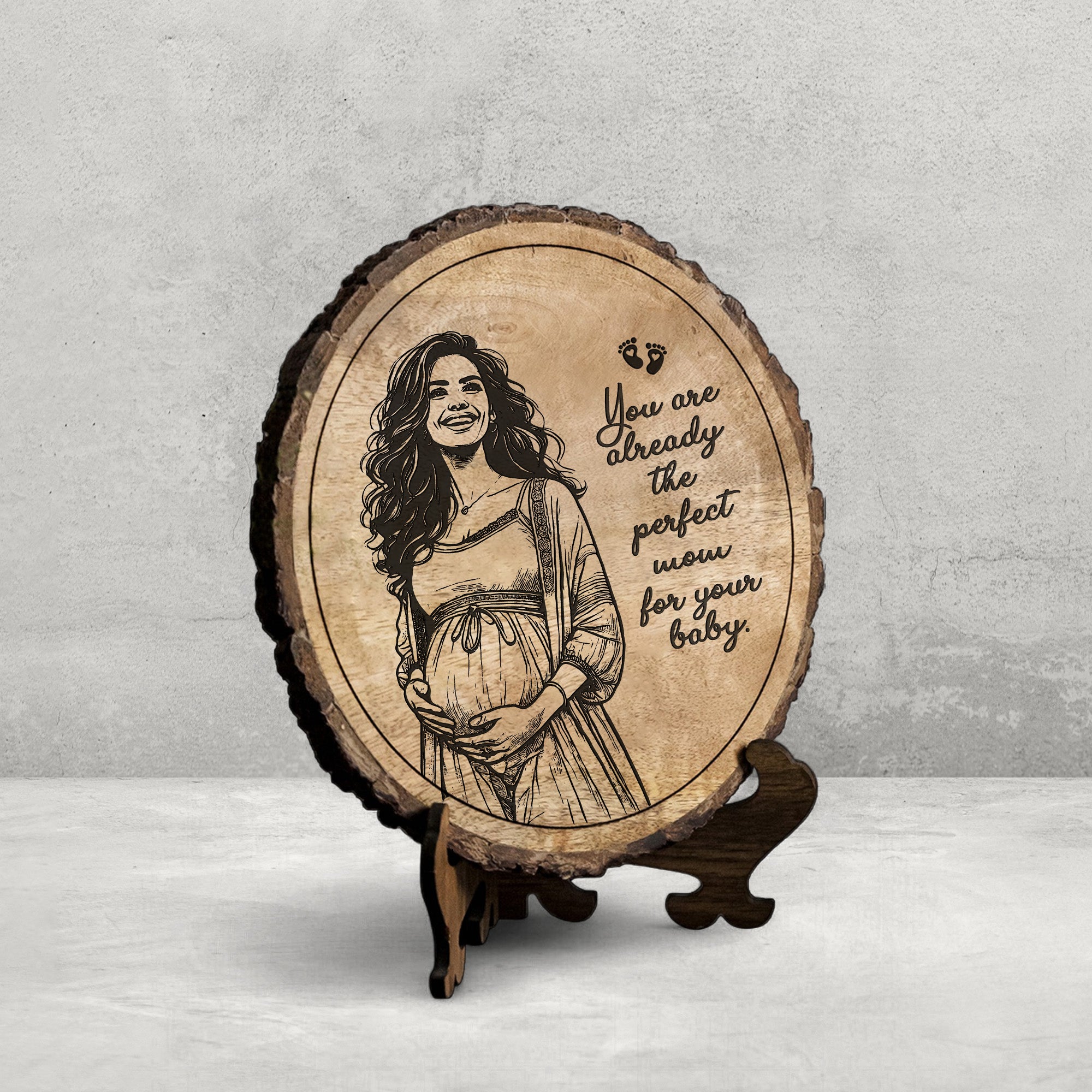 Handcrafted Mango Wood Personalized plaque-Mother's day Gift