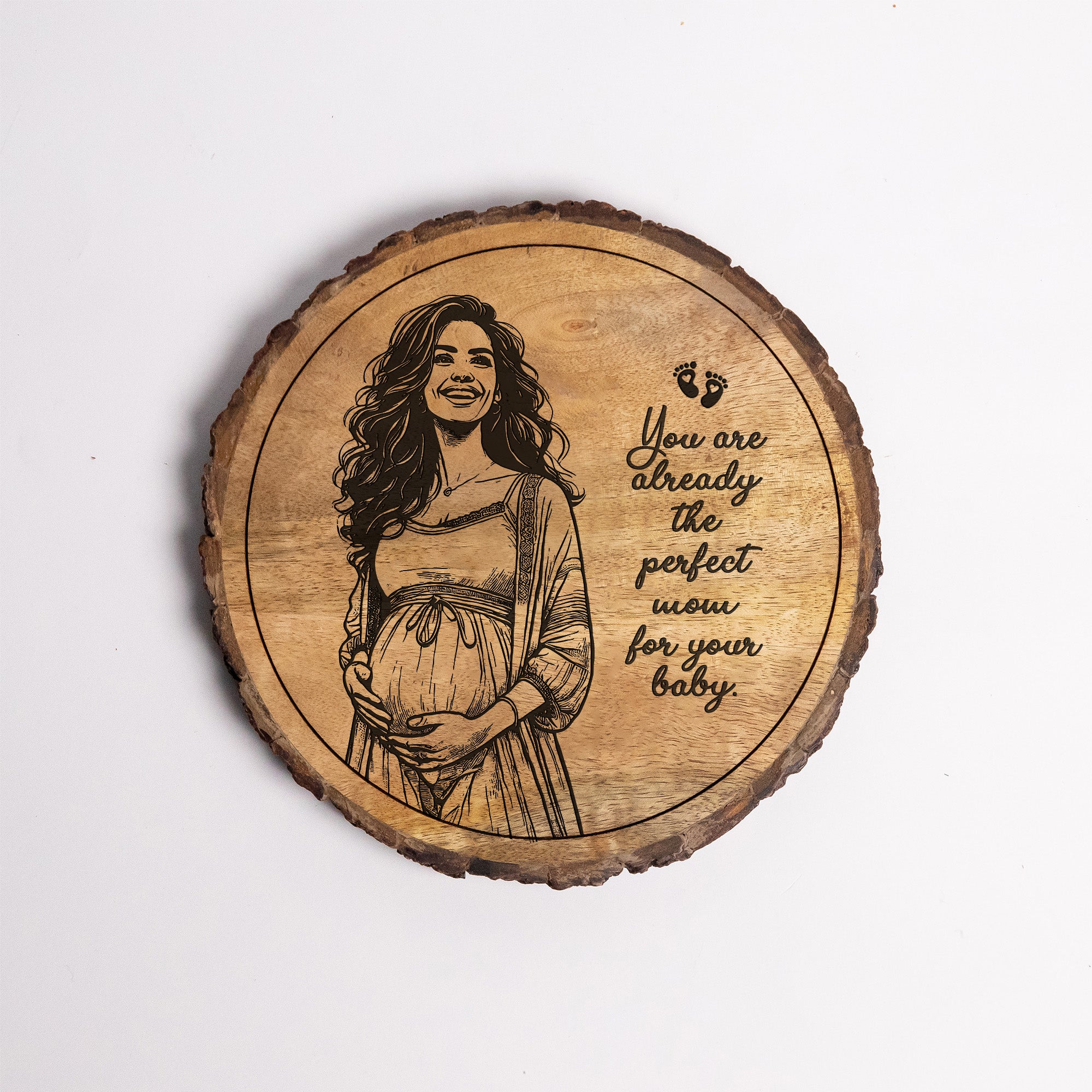 Handcrafted Mango Wood Personalized plaque-Mother's day Gift