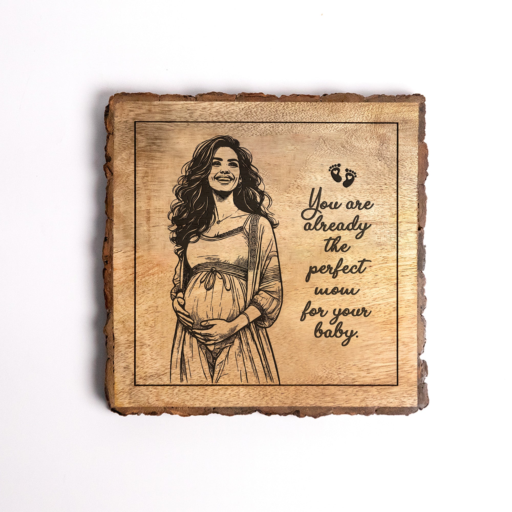 Handcrafted Mango Wood Personalized plaque-Mother's day Gift