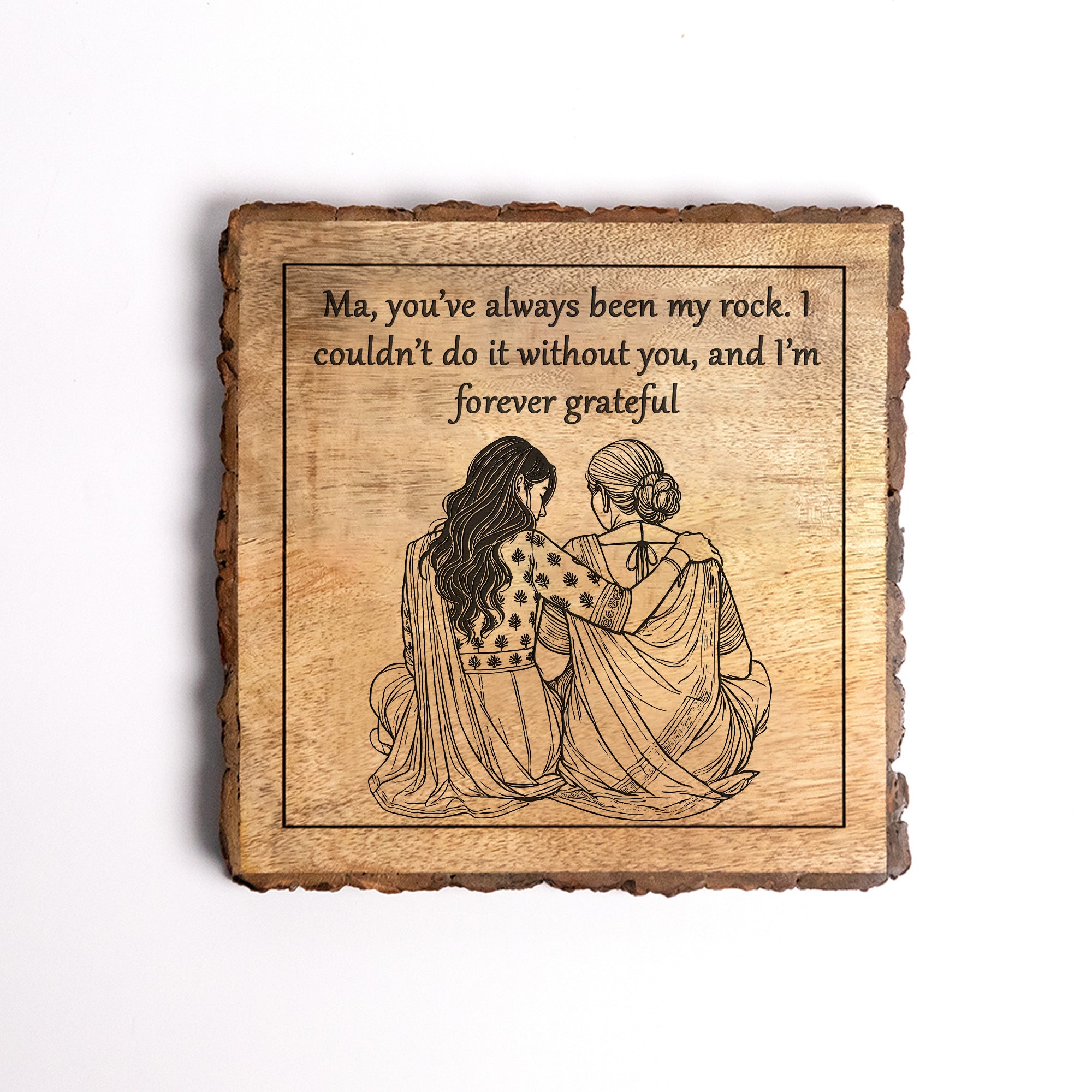 Handcrafted Mango Wood Personalized plaque-Mother's day Gift