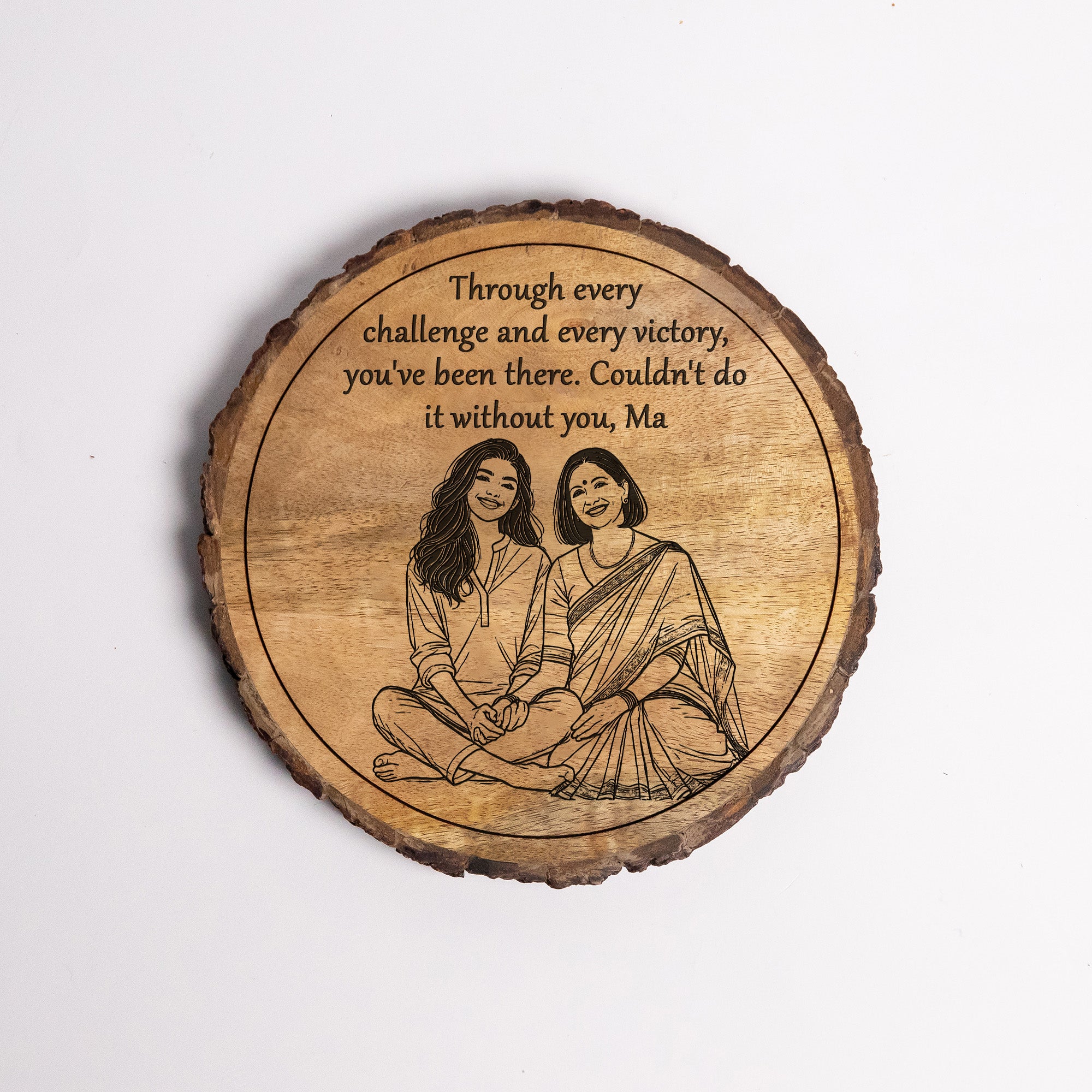 Handcrafted Mango Wood Personalized plaque-Mother's day Gift