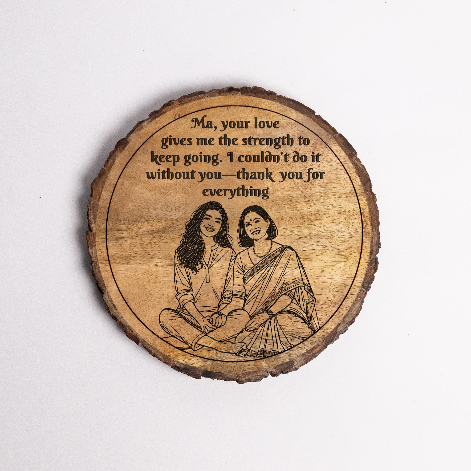 Handcrafted Mango Wood Personalized plaque-Mother's day Gift