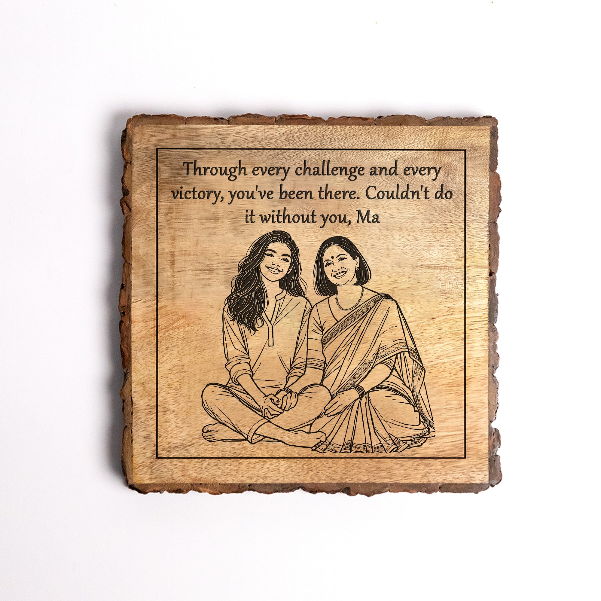 Handcrafted Mango Wood Personalized plaque-Mother's day Gift
