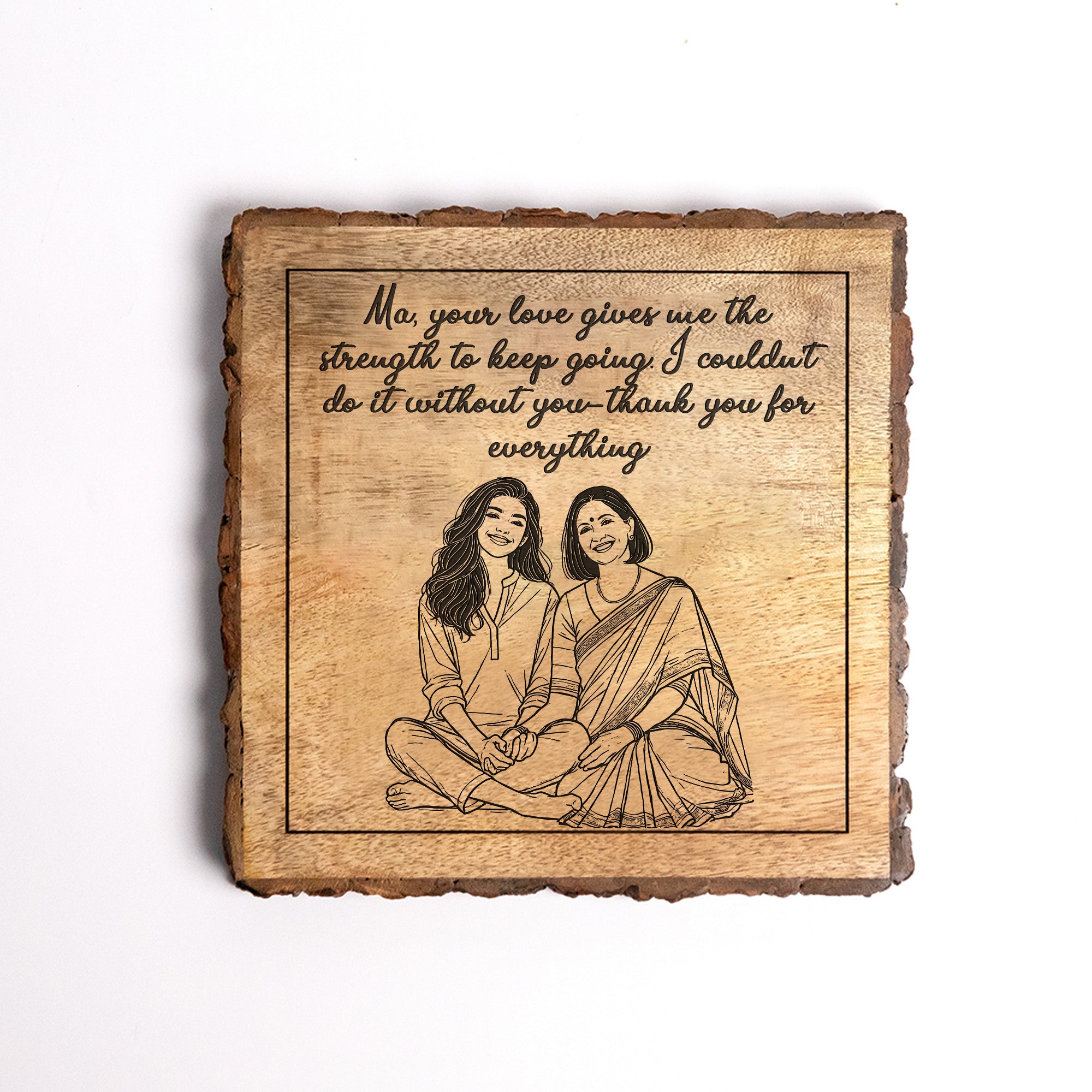 Handcrafted Mango Wood Personalized plaque-Mother's day Gift