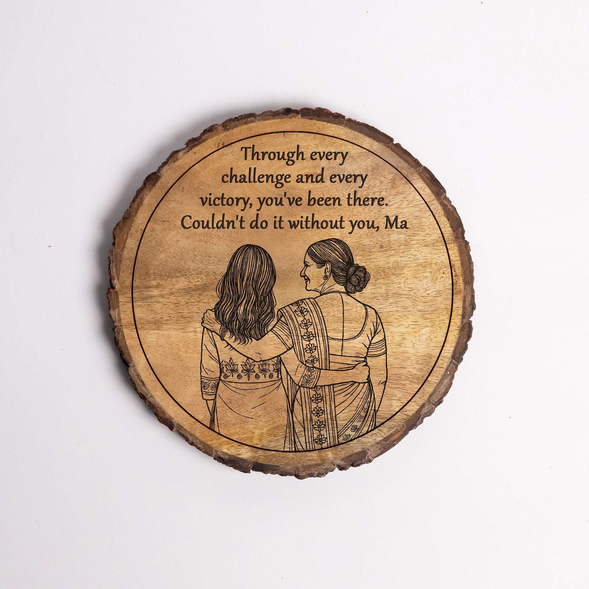 Handcrafted Mango Wood Personalized plaque-Mother's day Gift