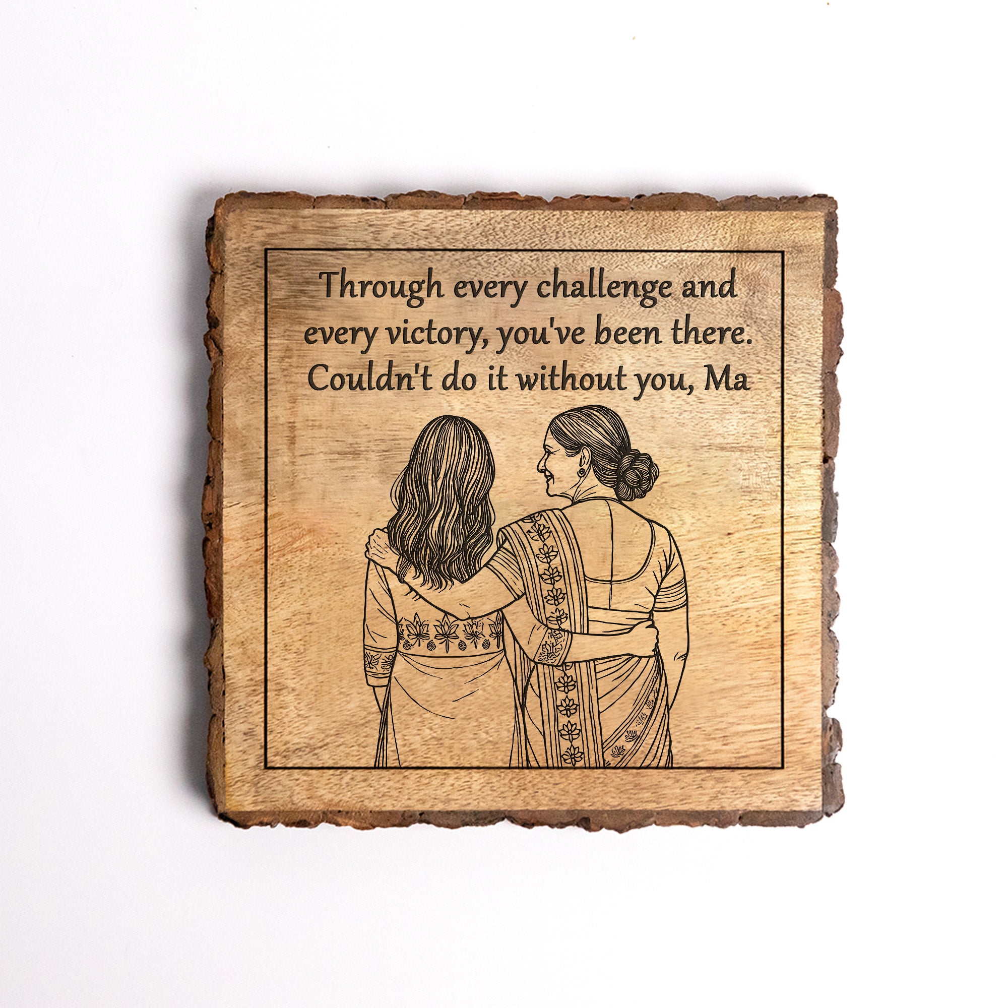 Handcrafted Mango Wood Personalized plaque-Mother's day Gift