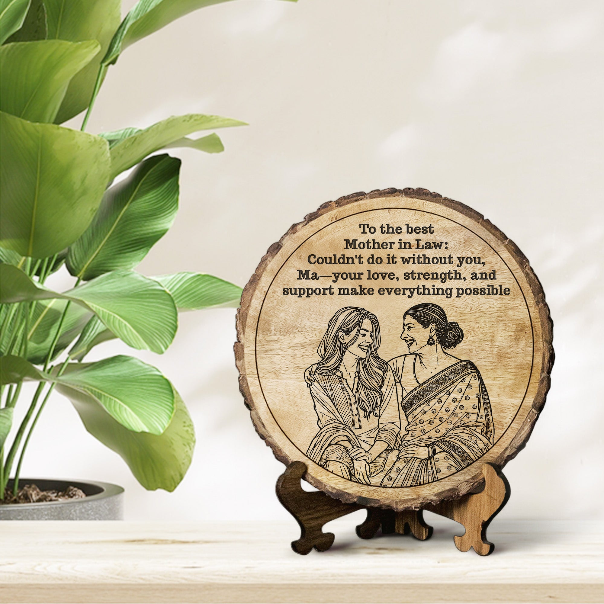 Handcrafted Mango Wood Personalized plaque-Mother's day Gift
