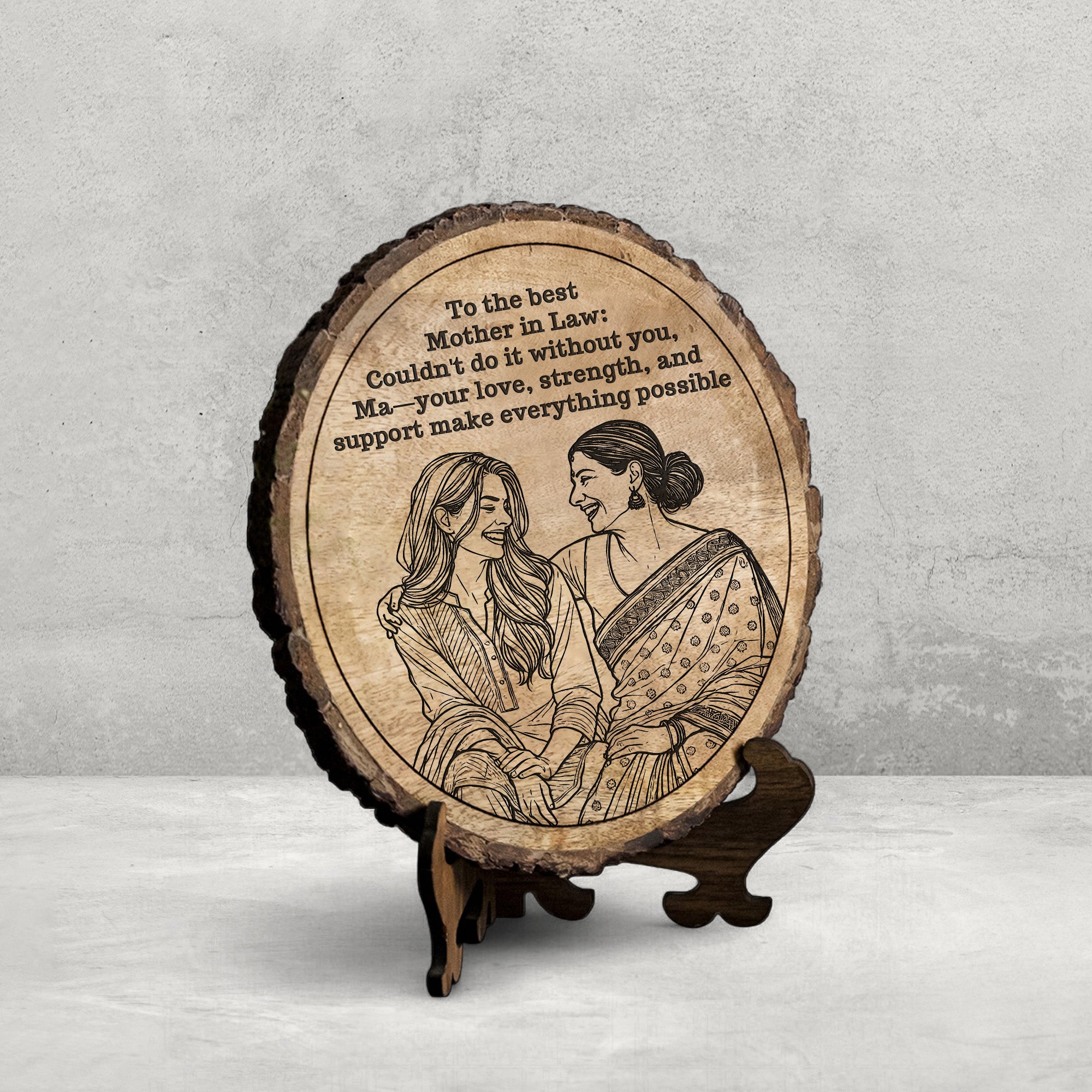 Handcrafted Mango Wood Personalized plaque-Mother's day Gift