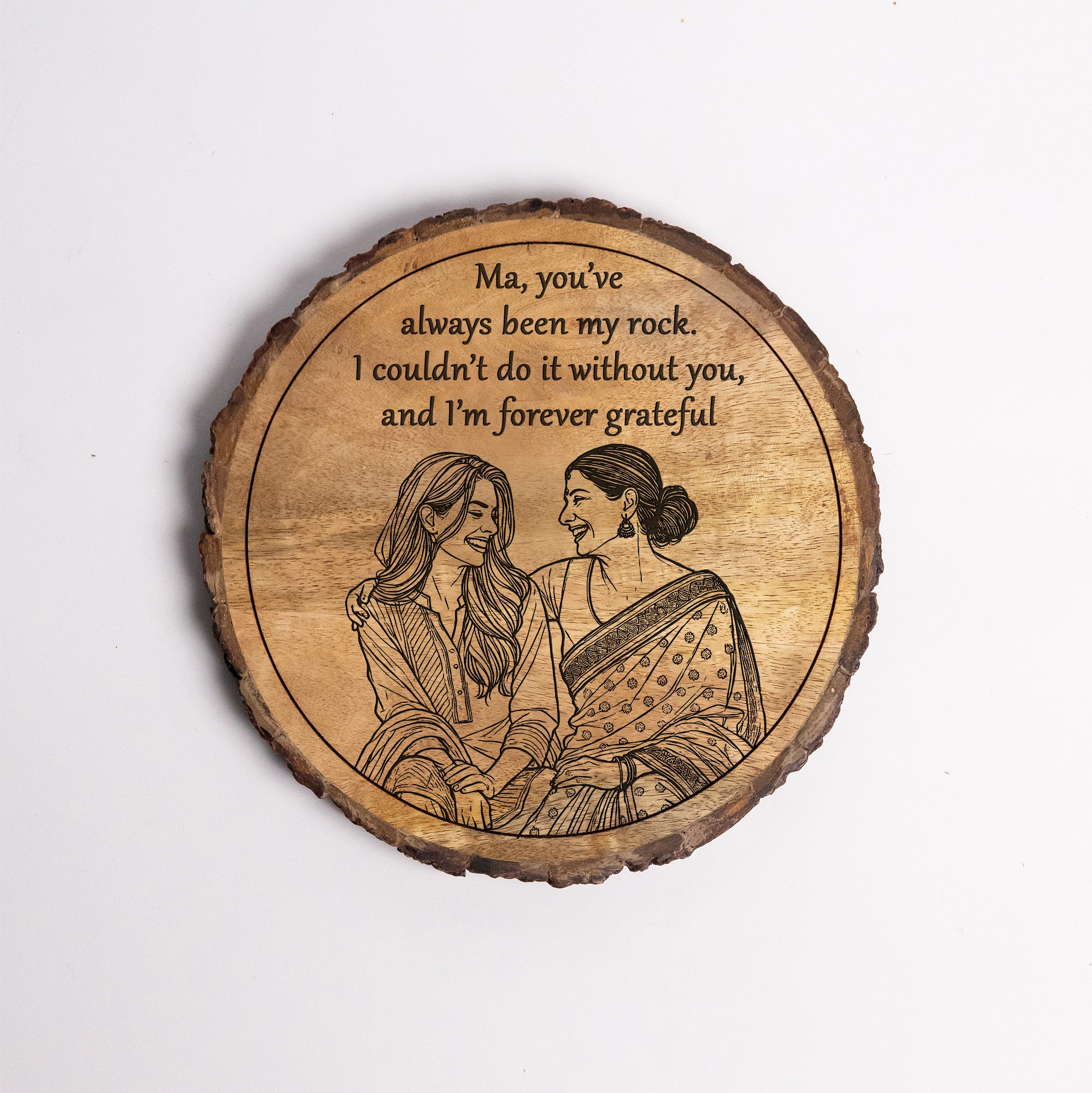 Handcrafted Mango Wood Personalized plaque-Mother's day Gift