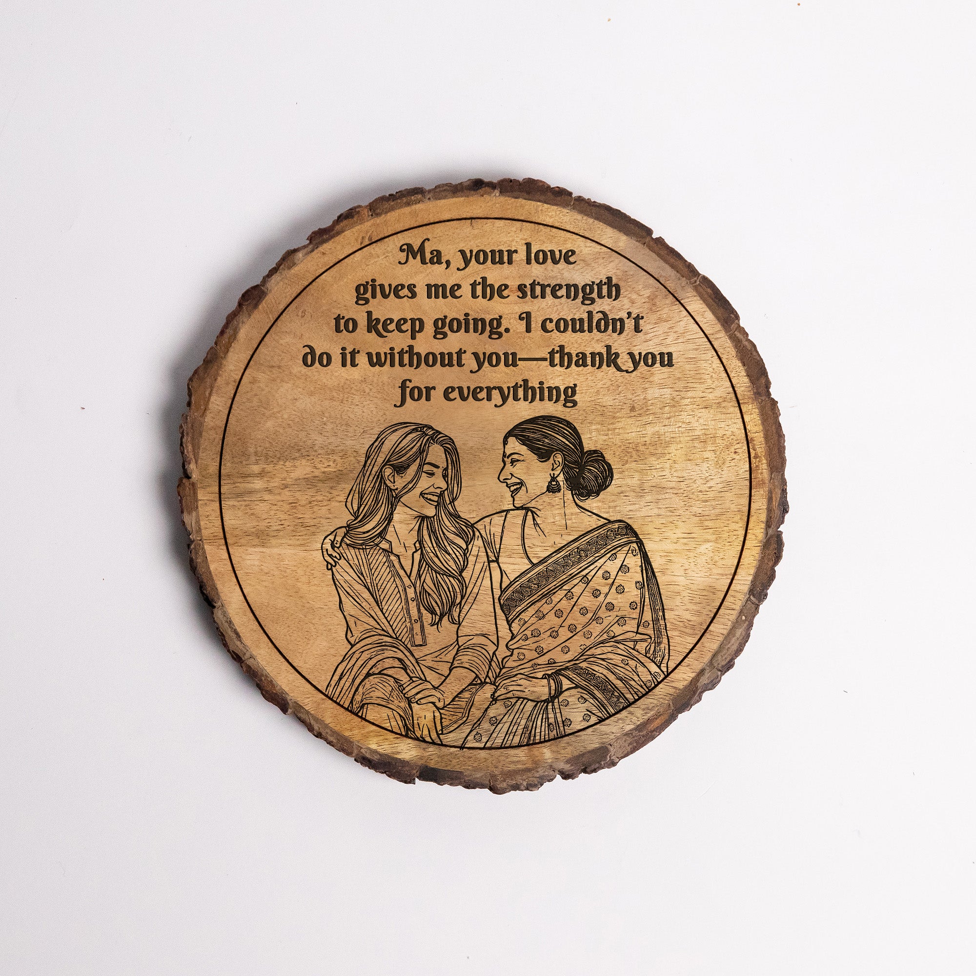 Handcrafted Mango Wood Personalized plaque-Mother's day Gift