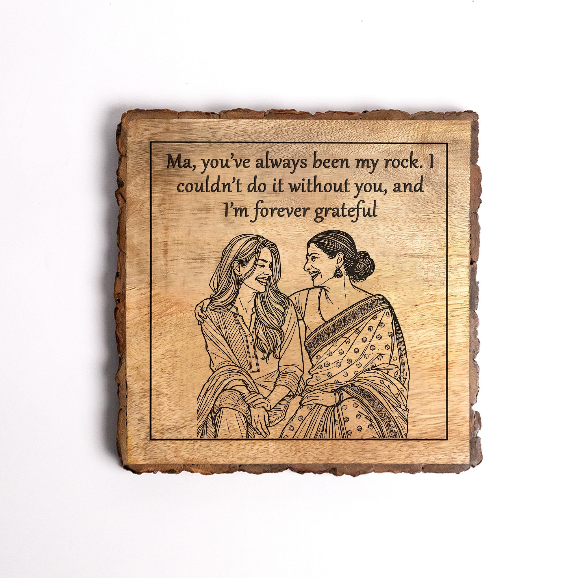 Handcrafted Mango Wood Personalized plaque-Mother's day Gift