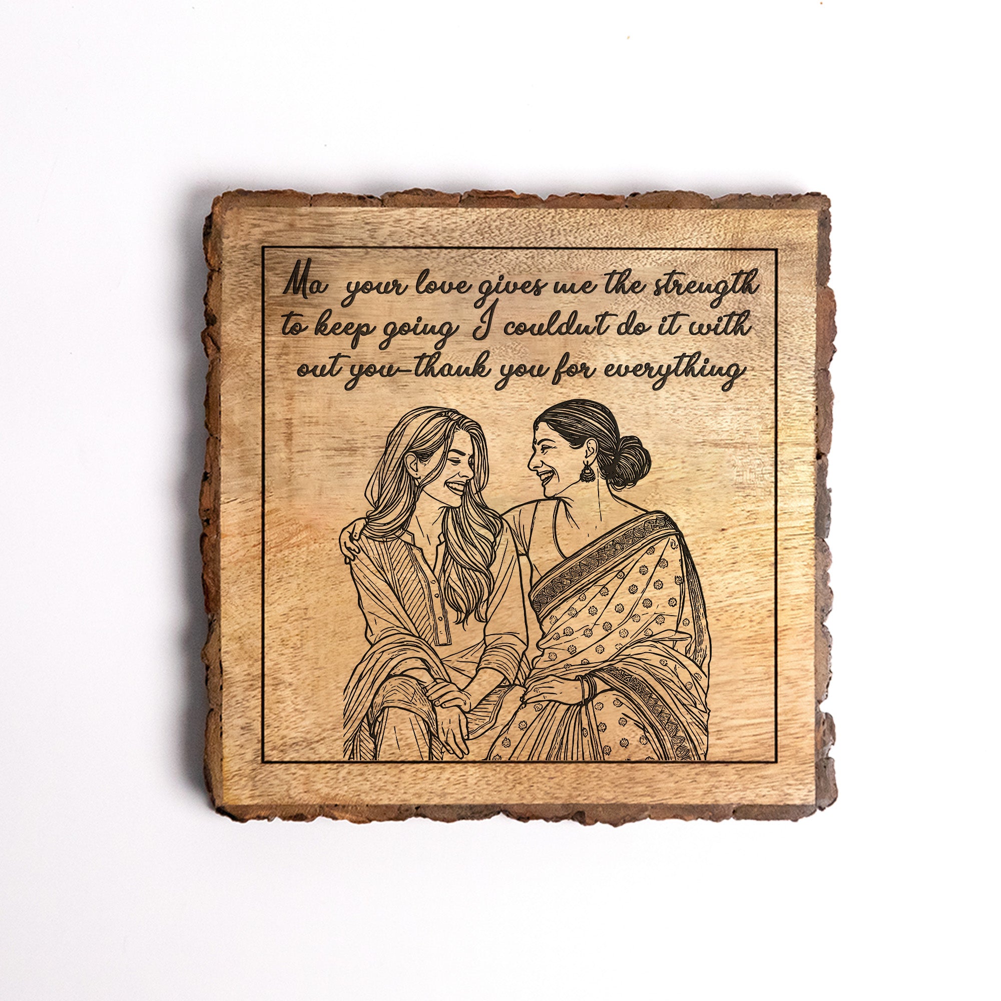 Handcrafted Mango Wood Personalized plaque-Mother's day Gift