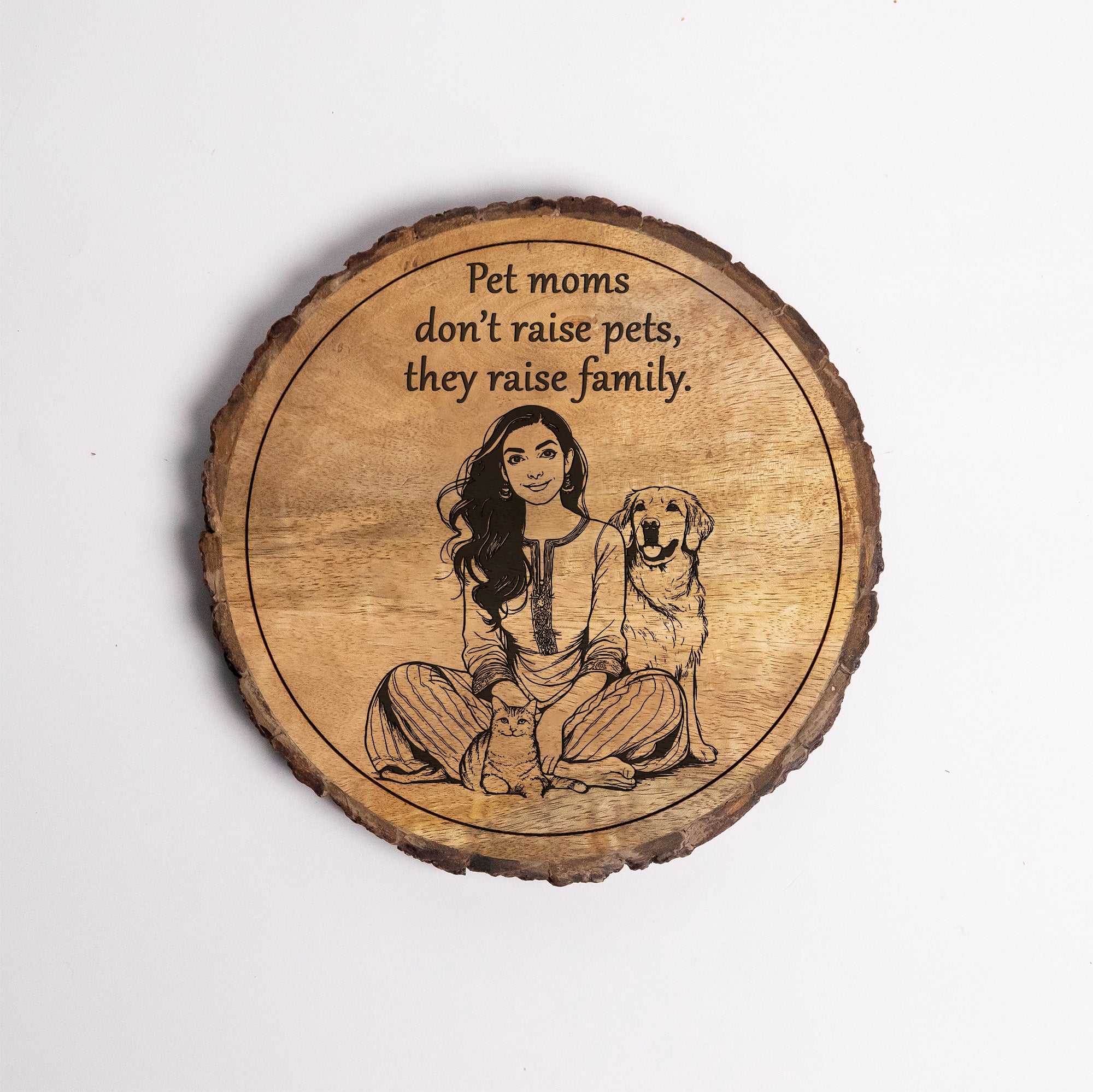 Handcrafted Mango Wood Personalized plaque-Mother's day Gift