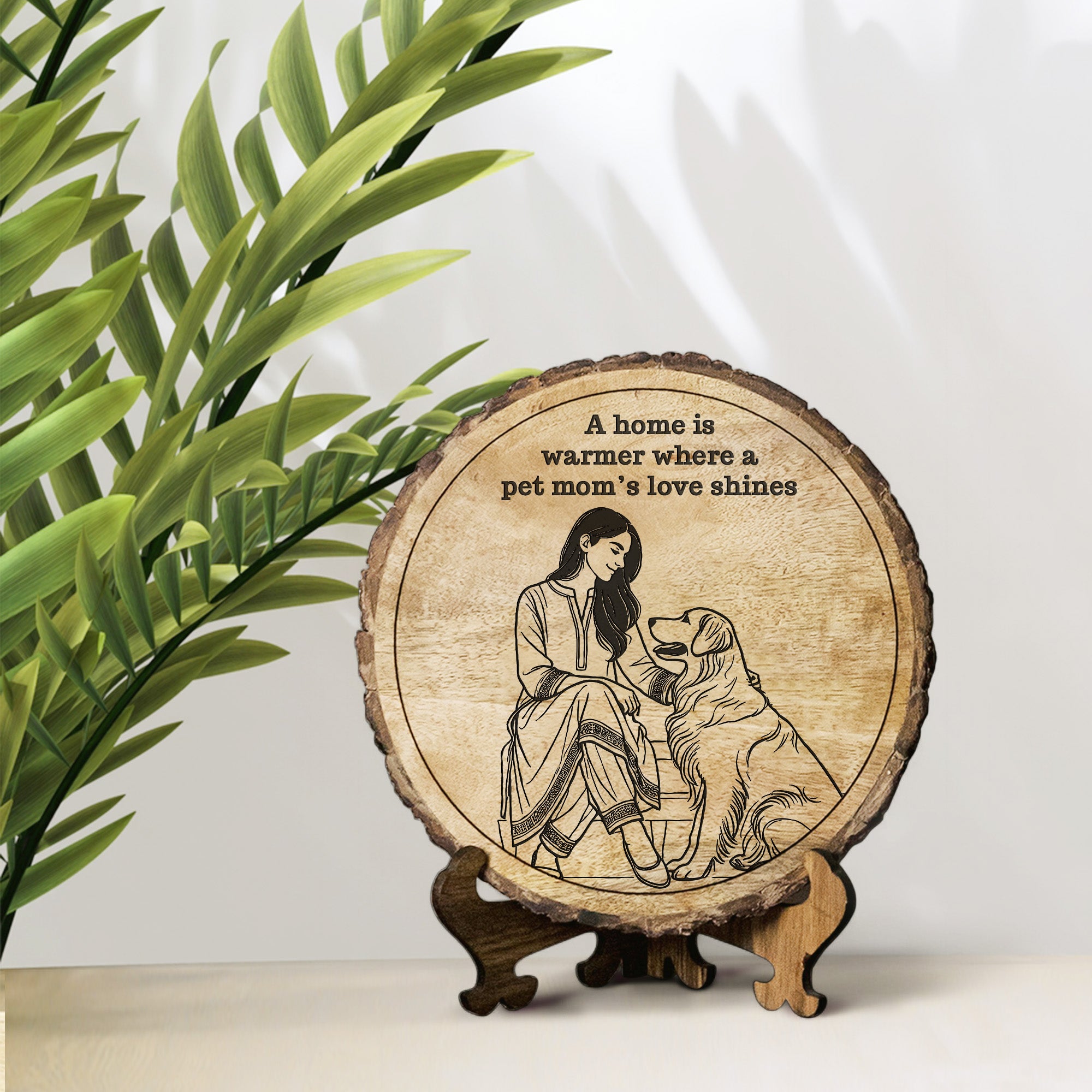 Handcrafted Mango Wood Personalized plaque-Mother's day Gift