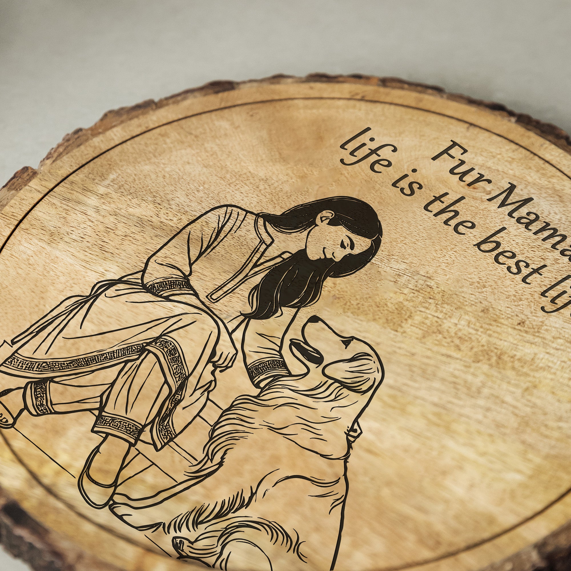 Handcrafted Mango Wood Personalized plaque-Mother's day Gift
