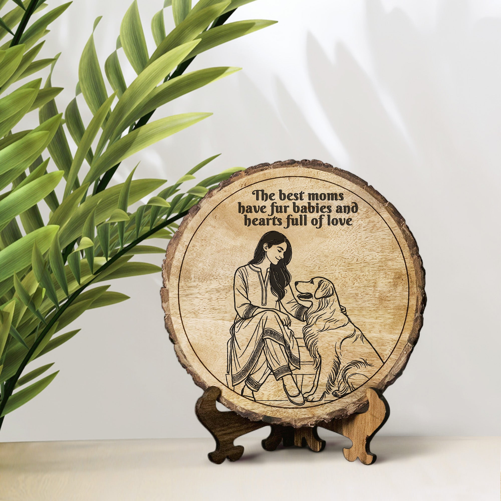 Handcrafted Mango Wood Personalized plaque-Mother's day Gift