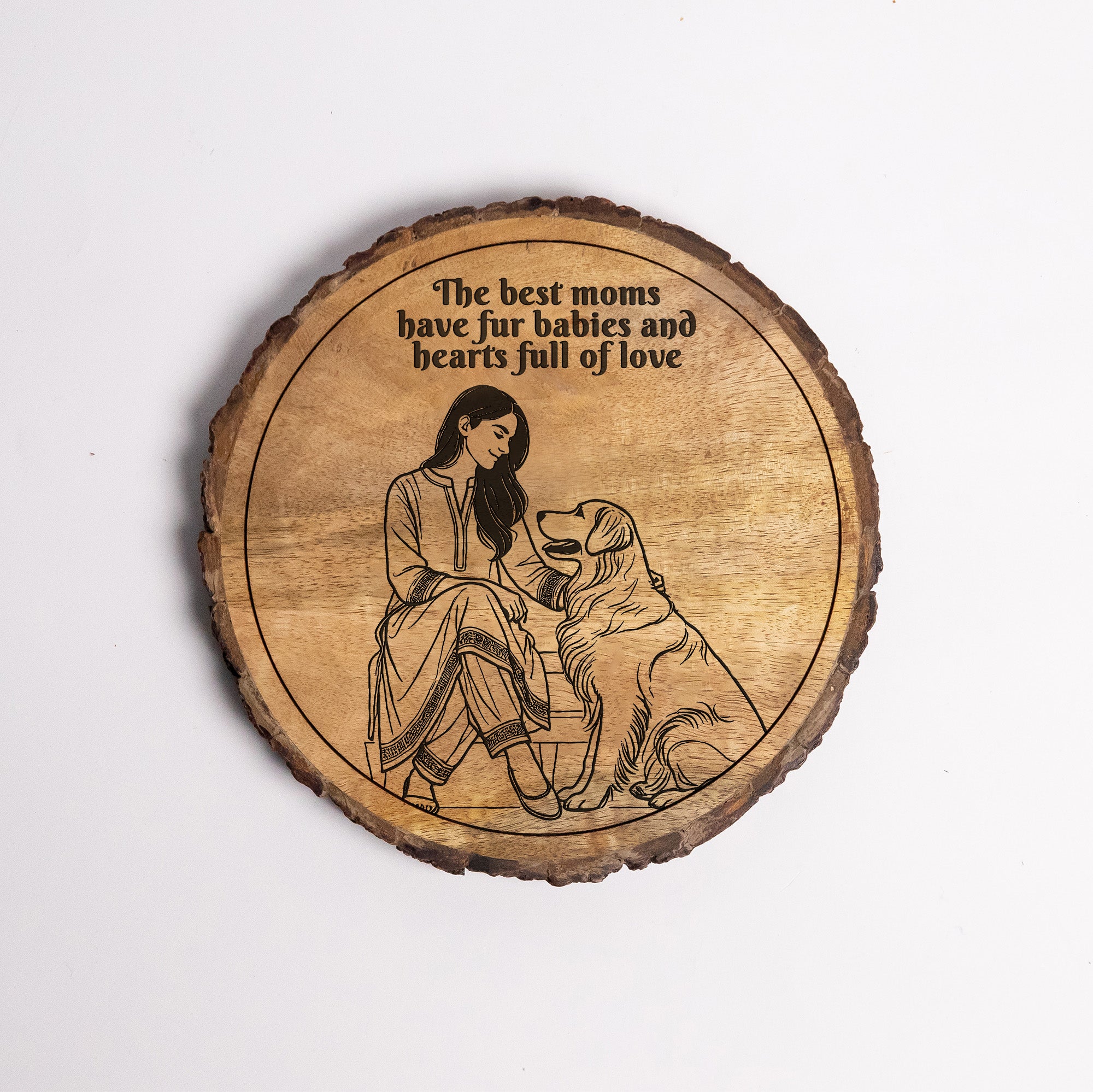 Handcrafted Mango Wood Personalized plaque-Mother's day Gift