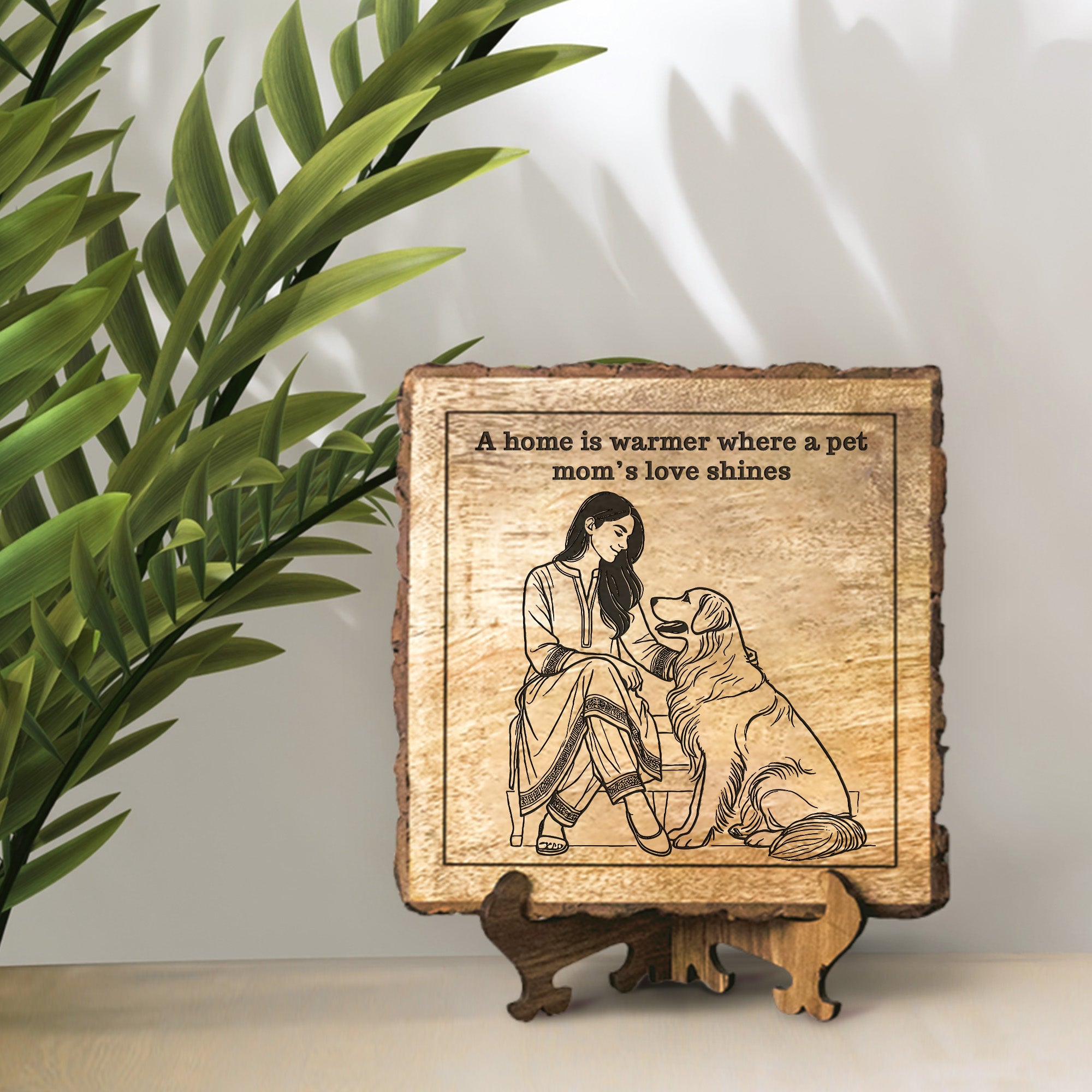 Handcrafted Mango Wood Personalized plaque-Mother's day Gift