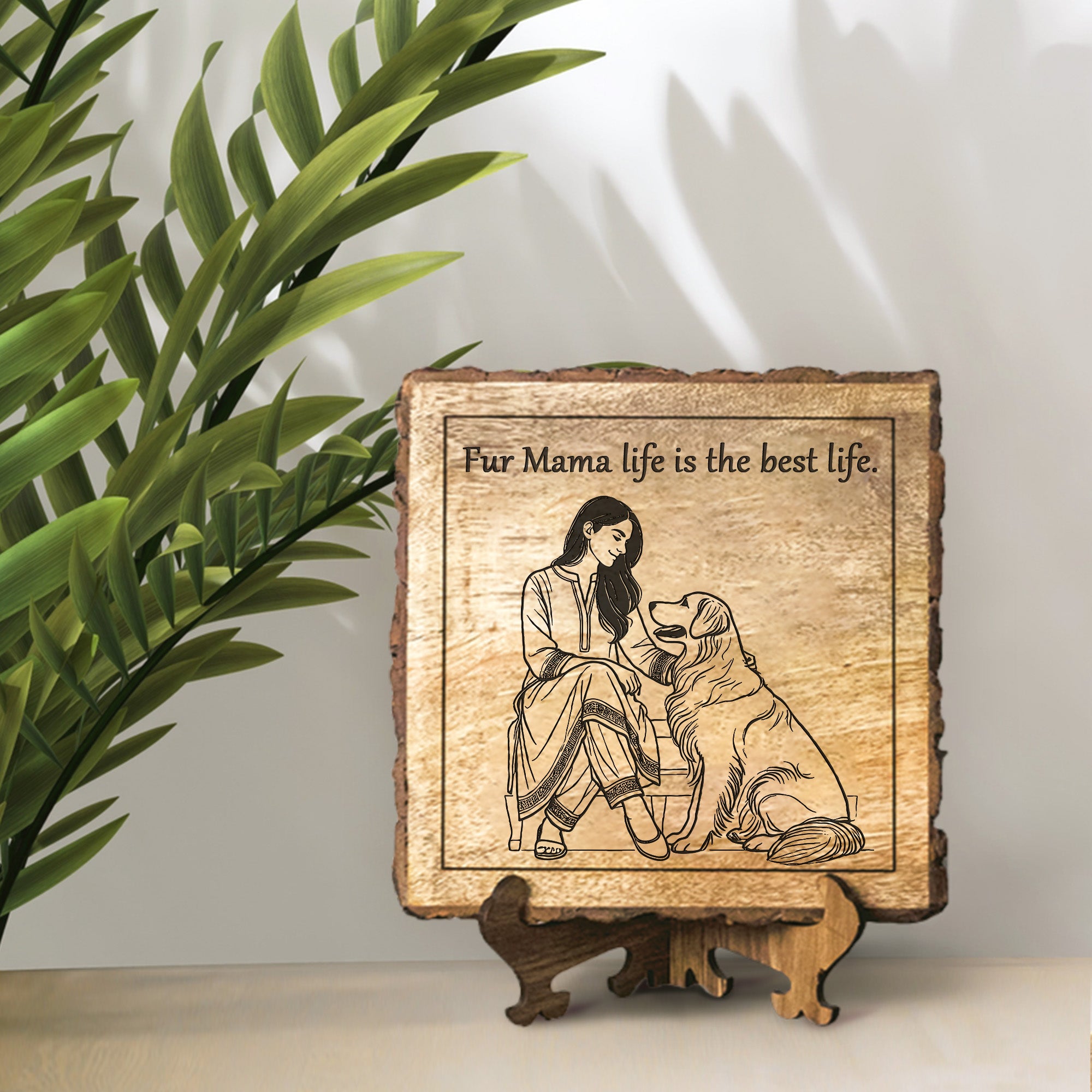 Handcrafted Mango Wood Personalized plaque-Mother's day Gift