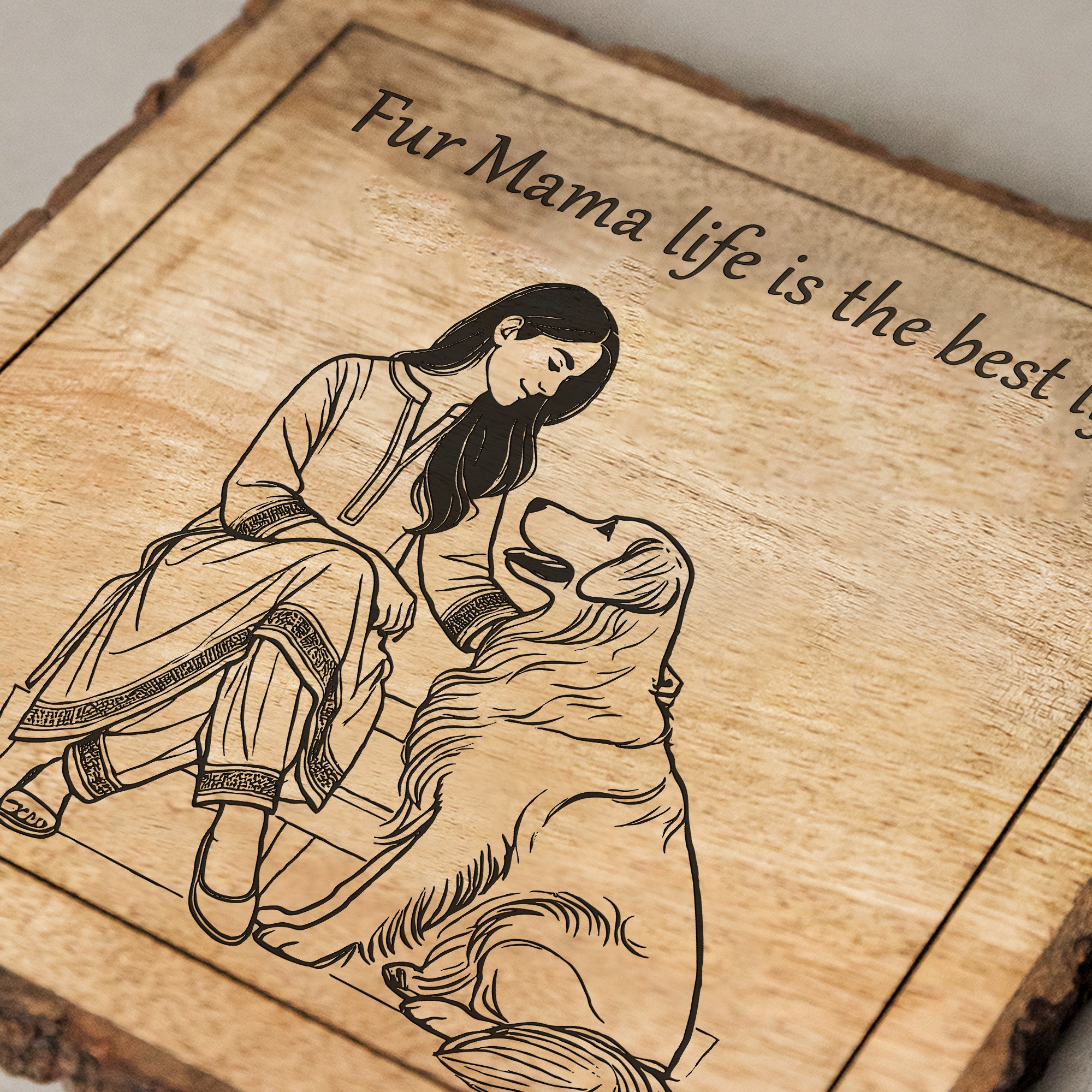 Handcrafted Mango Wood Personalized plaque-Mother's day Gift