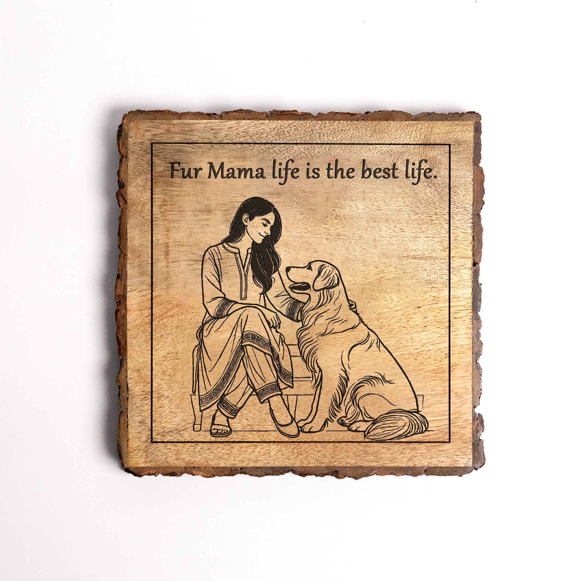 Handcrafted Mango Wood Personalized plaque-Mother's day Gift