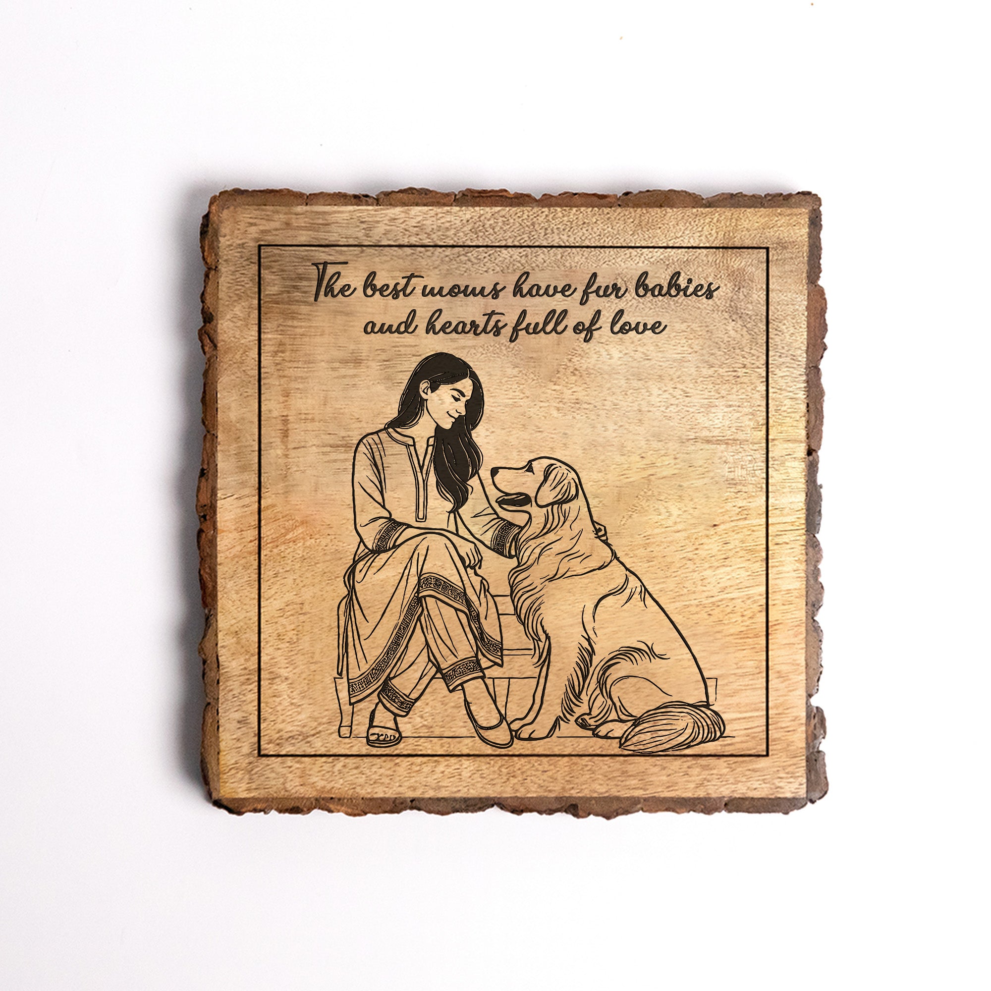 Handcrafted Mango Wood Personalized plaque-Mother's day Gift
